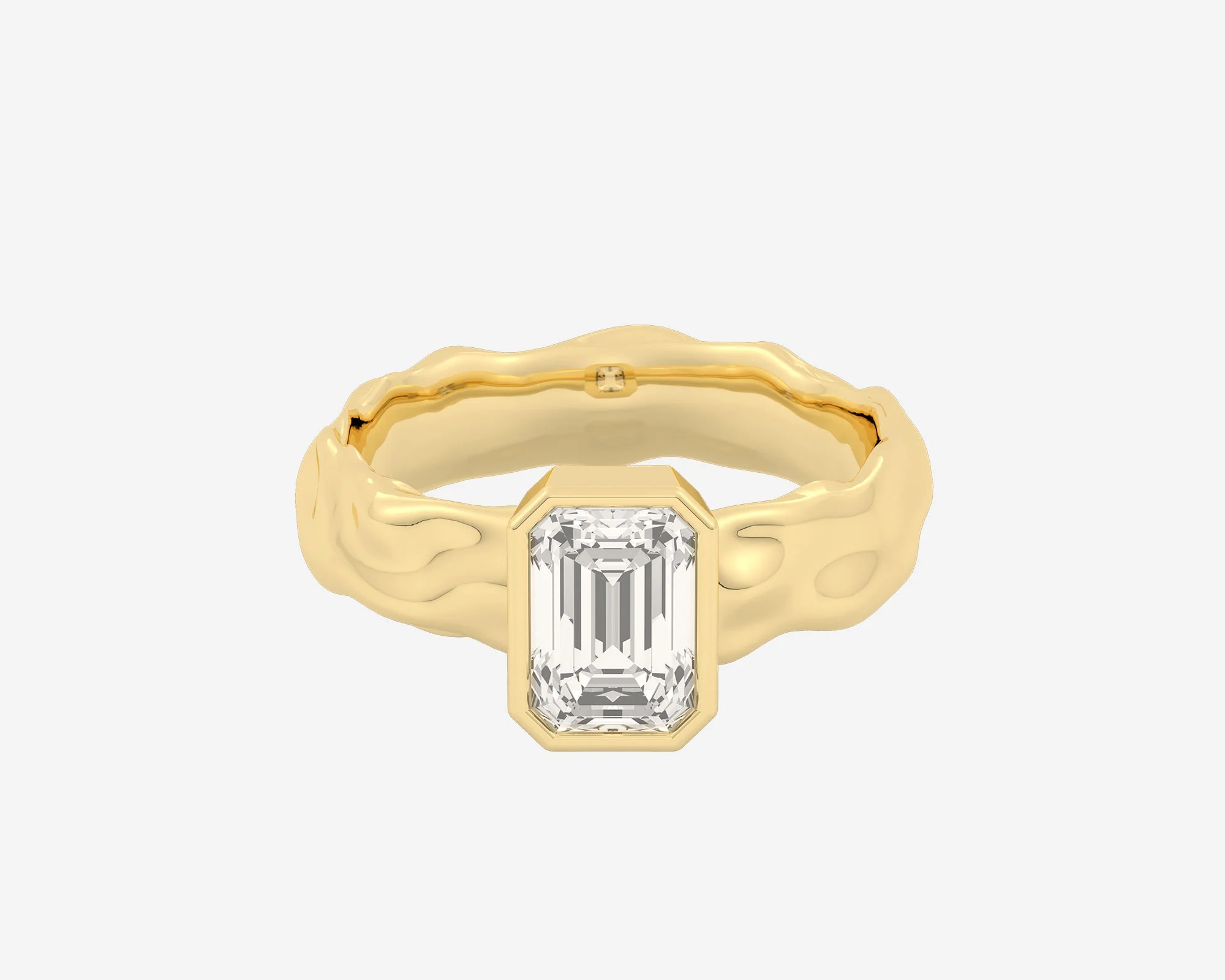 The Organic Bezel Solitaire — Emerald - Image 6