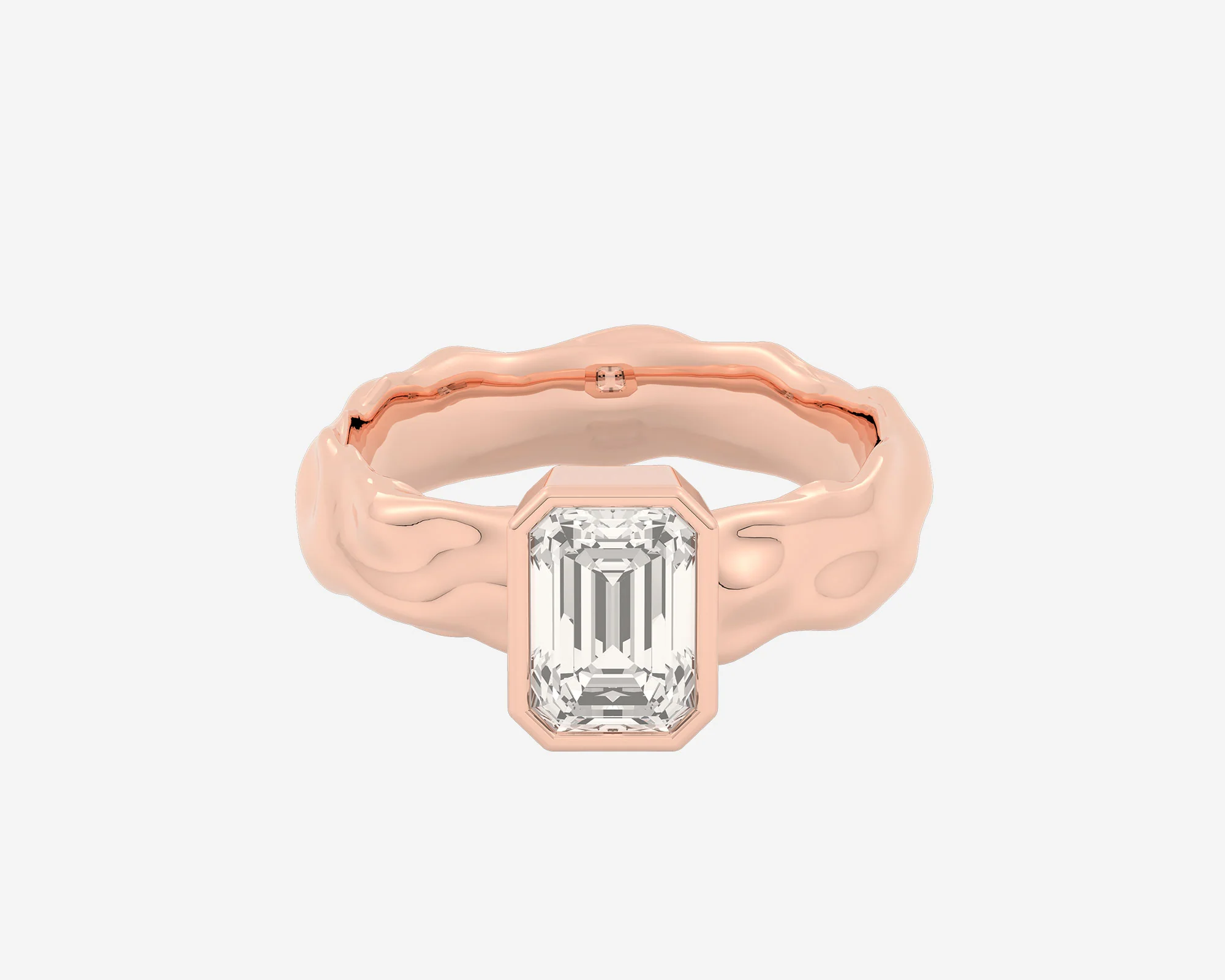 The Organic Bezel Solitaire — Emerald - Image 7