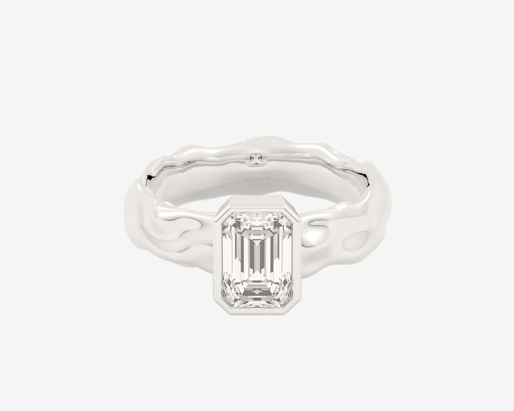 The Organic Bezel Solitaire — Emerald - Image 9