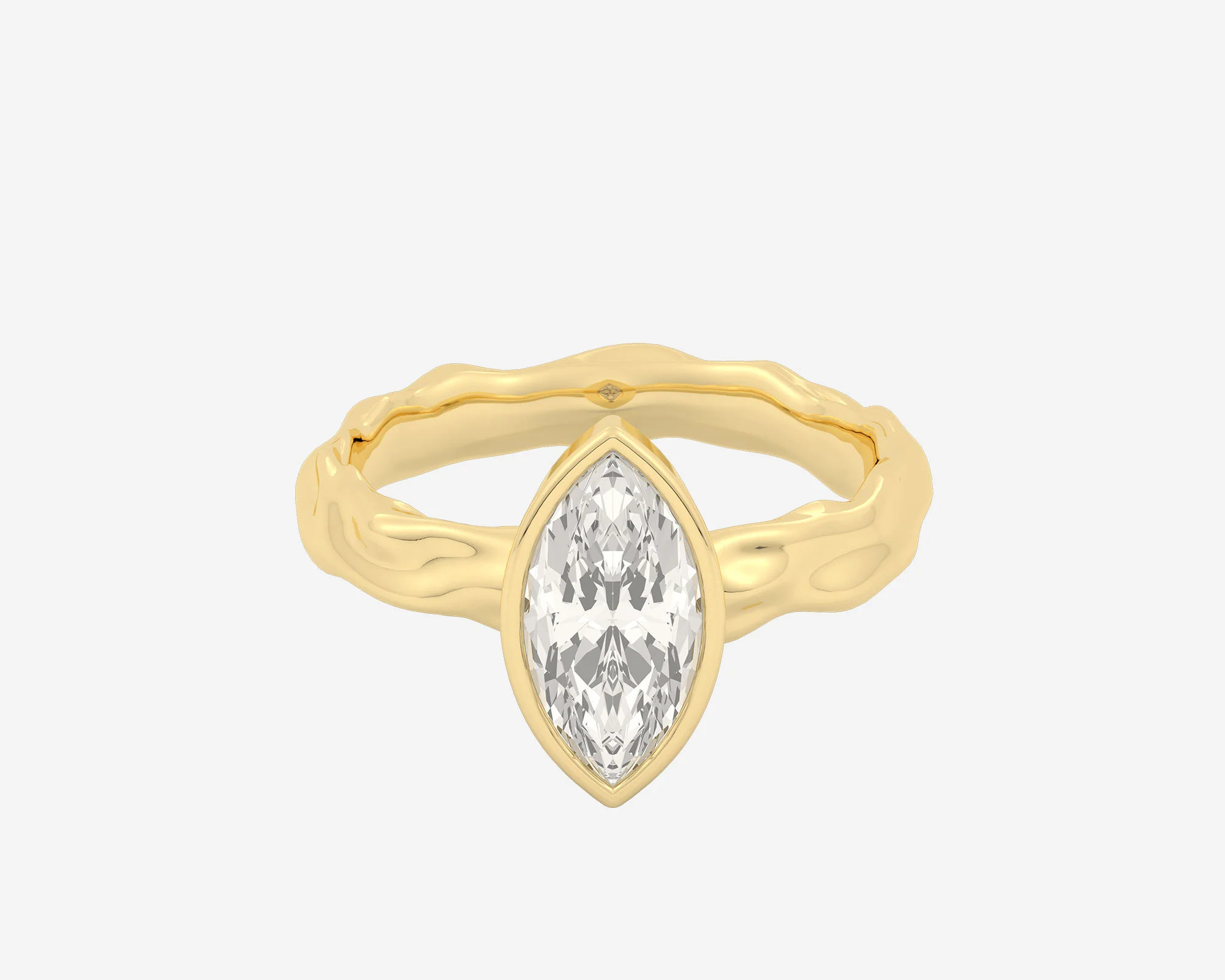 The Organic Bezel Solitaire — Marquise - Image 3