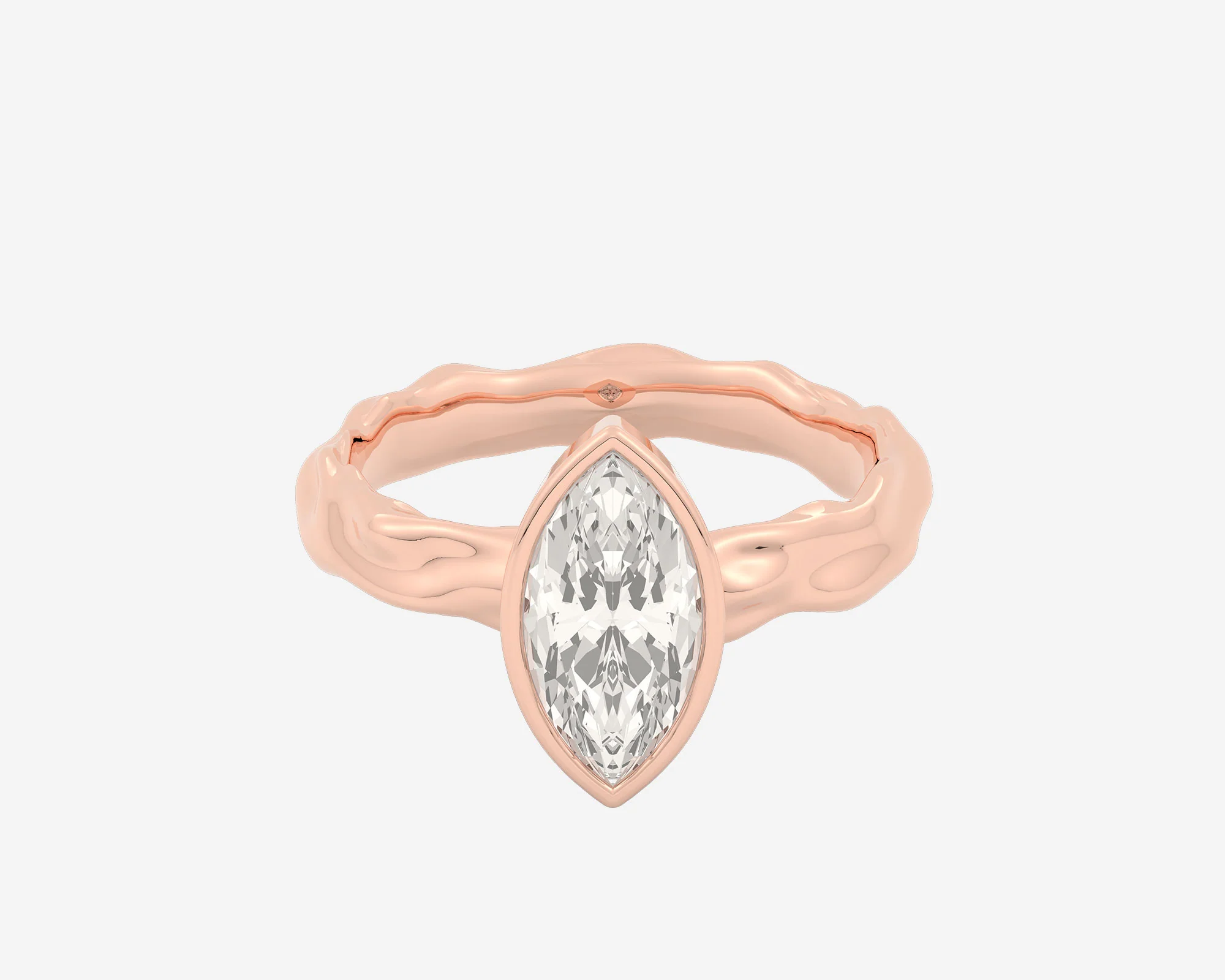 The Organic Bezel Solitaire — Marquise - Image 4