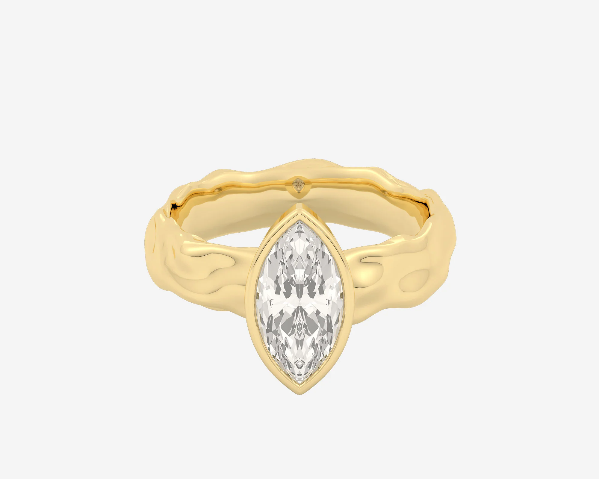 The Organic Bezel Solitaire — Marquise - Image 5