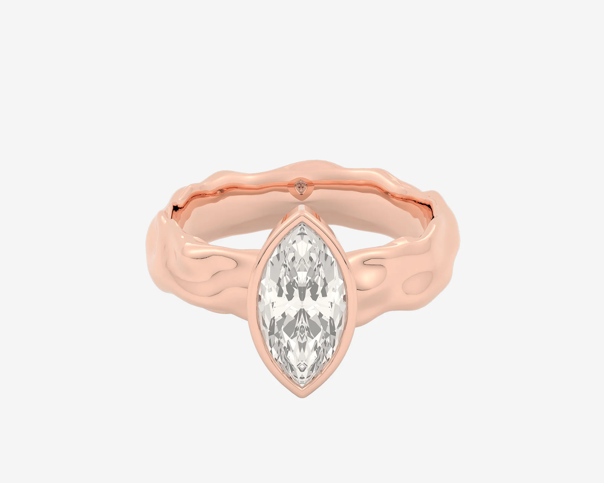 The Organic Bezel Solitaire — Marquise - Image 6