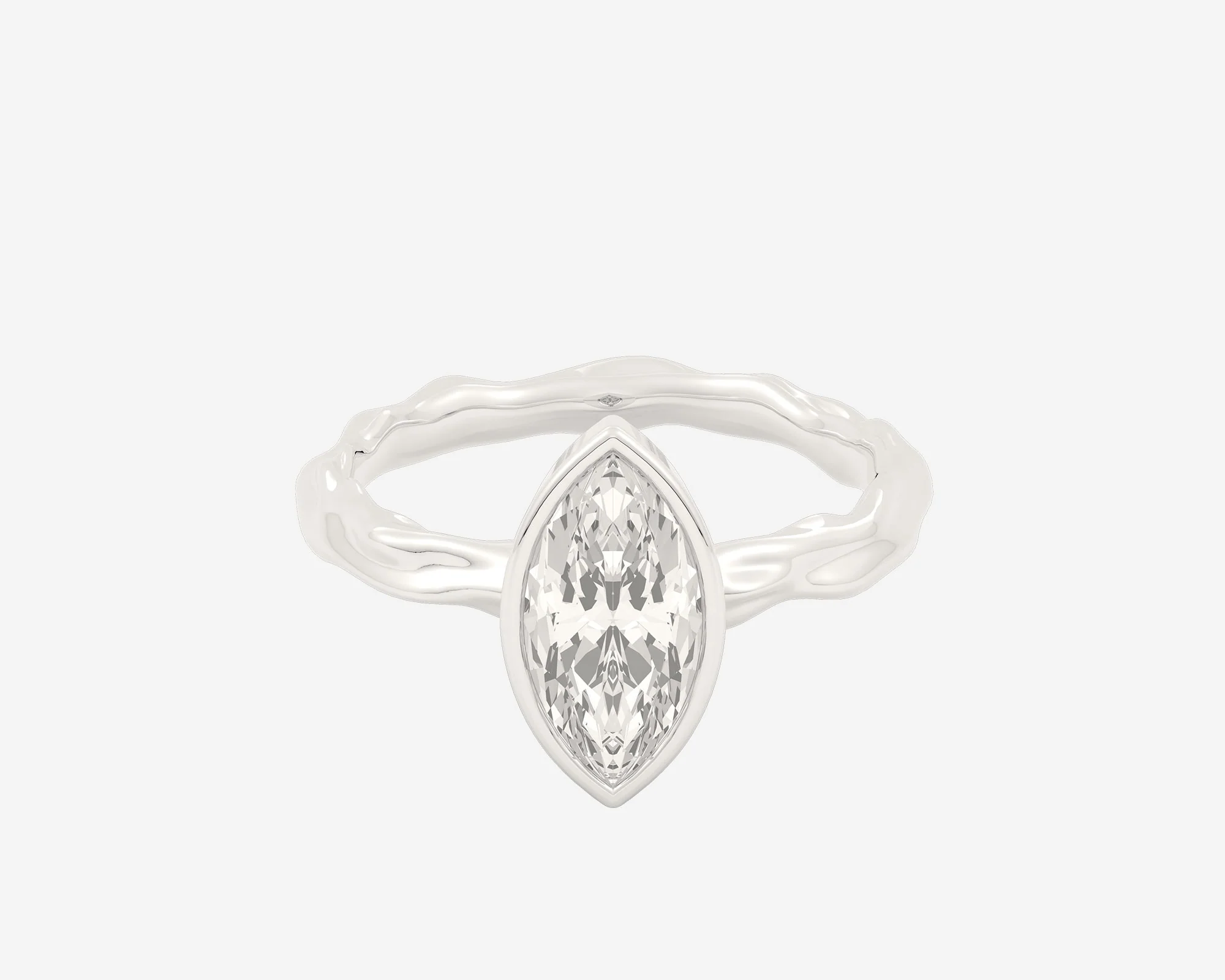 The Organic Bezel Solitaire — Marquise - Image 7