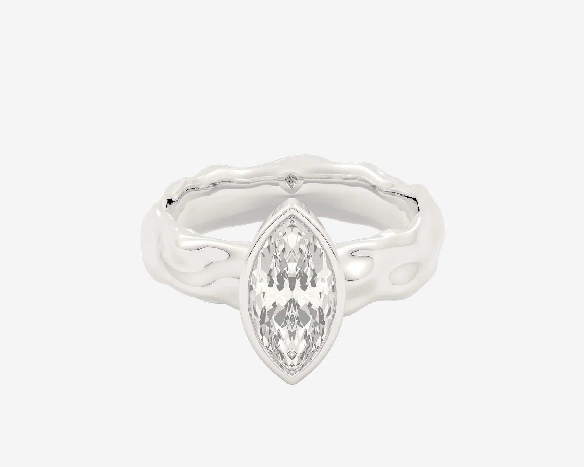 The Organic Bezel Solitaire — Marquise - Image 9