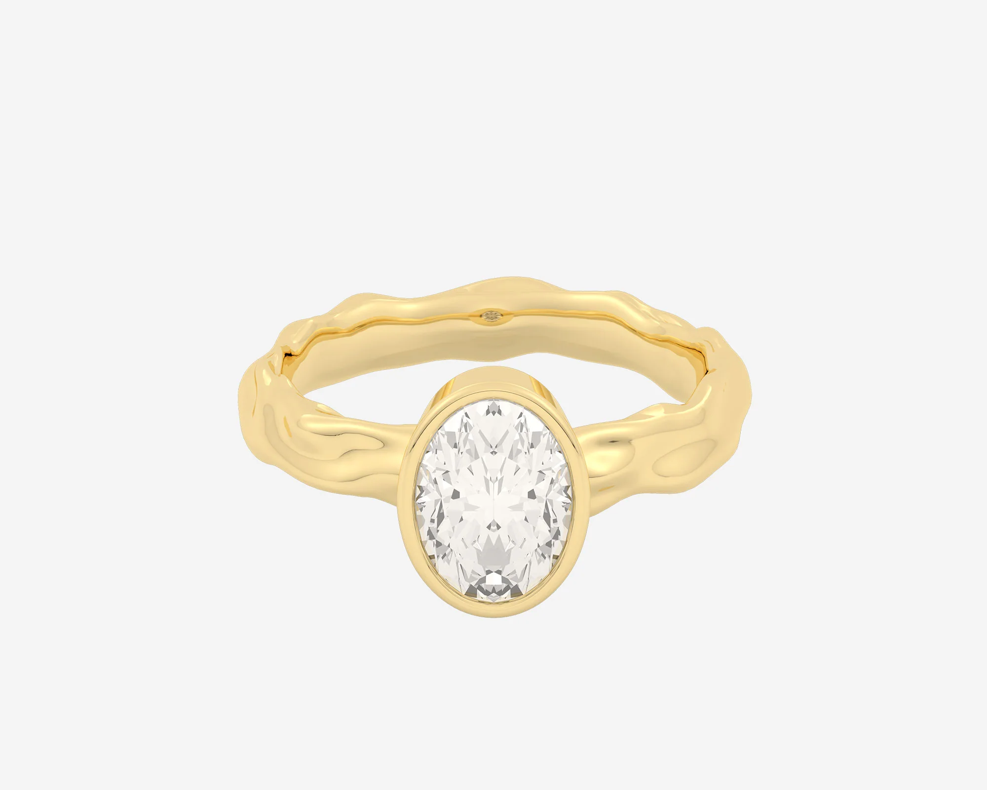 The Organic Bezel Solitaire — Oval - Image 3