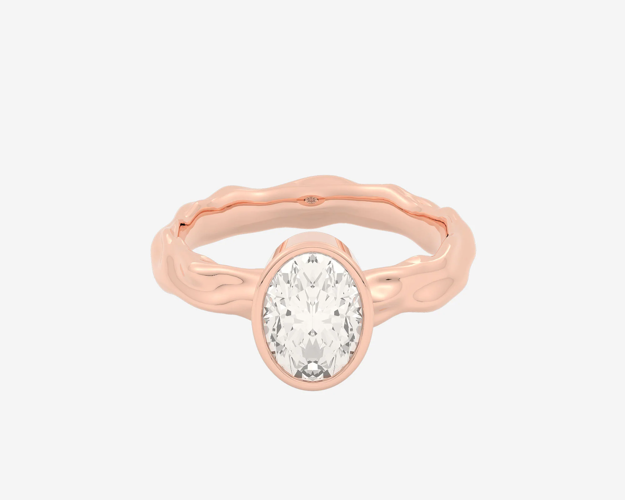 The Organic Bezel Solitaire — Oval - Image 4