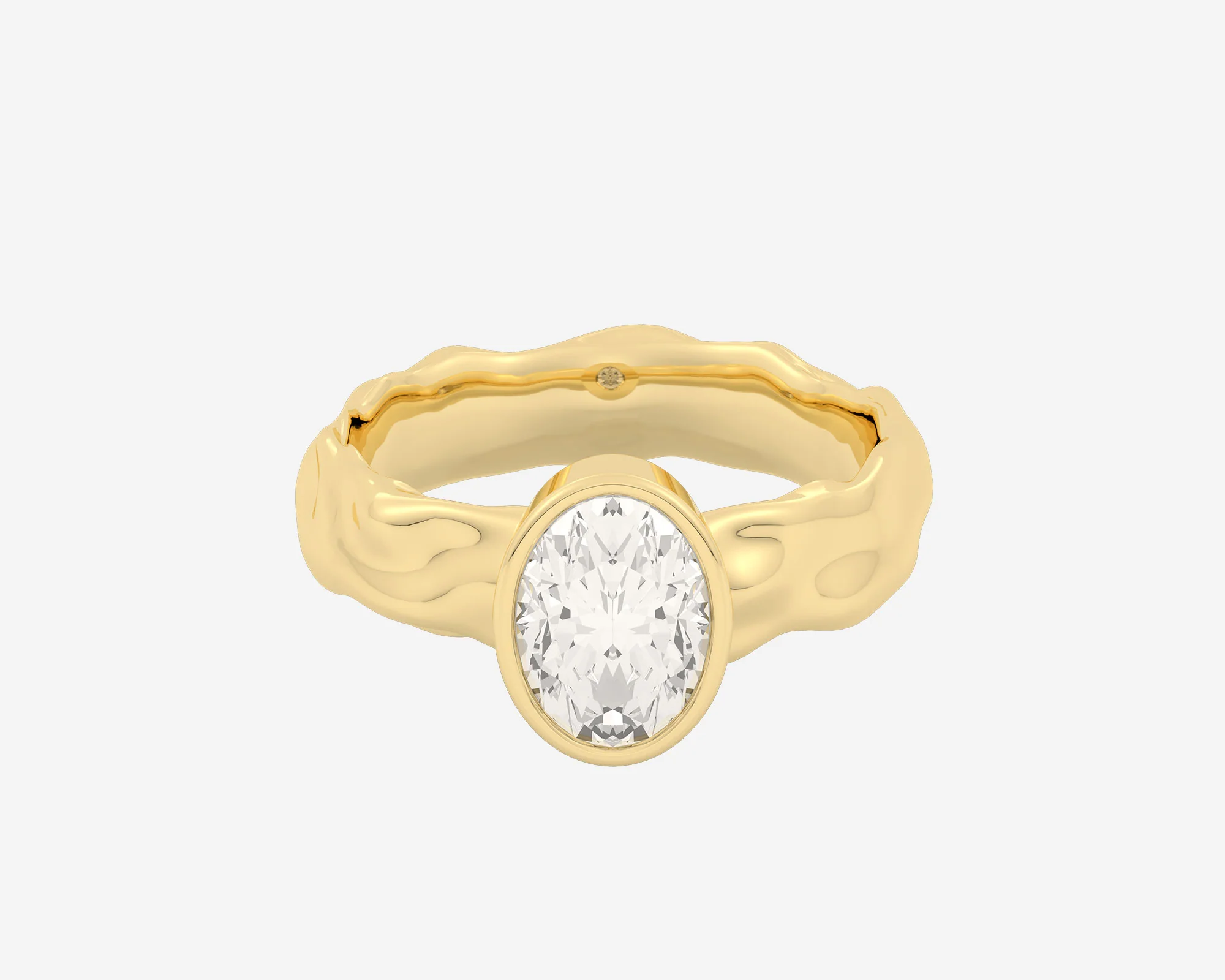 The Organic Bezel Solitaire — Oval - Image 5