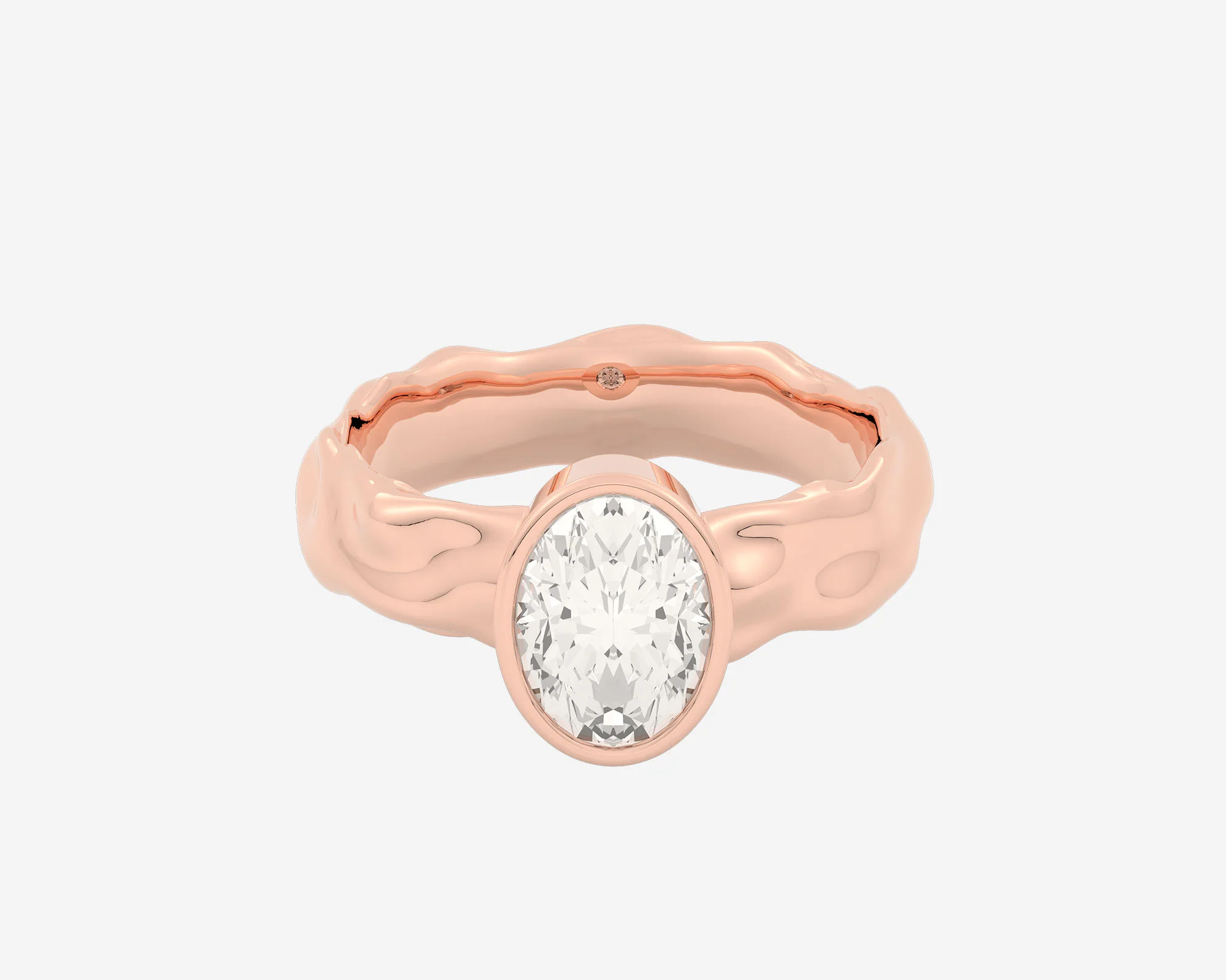 The Organic Bezel Solitaire — Oval - Image 6