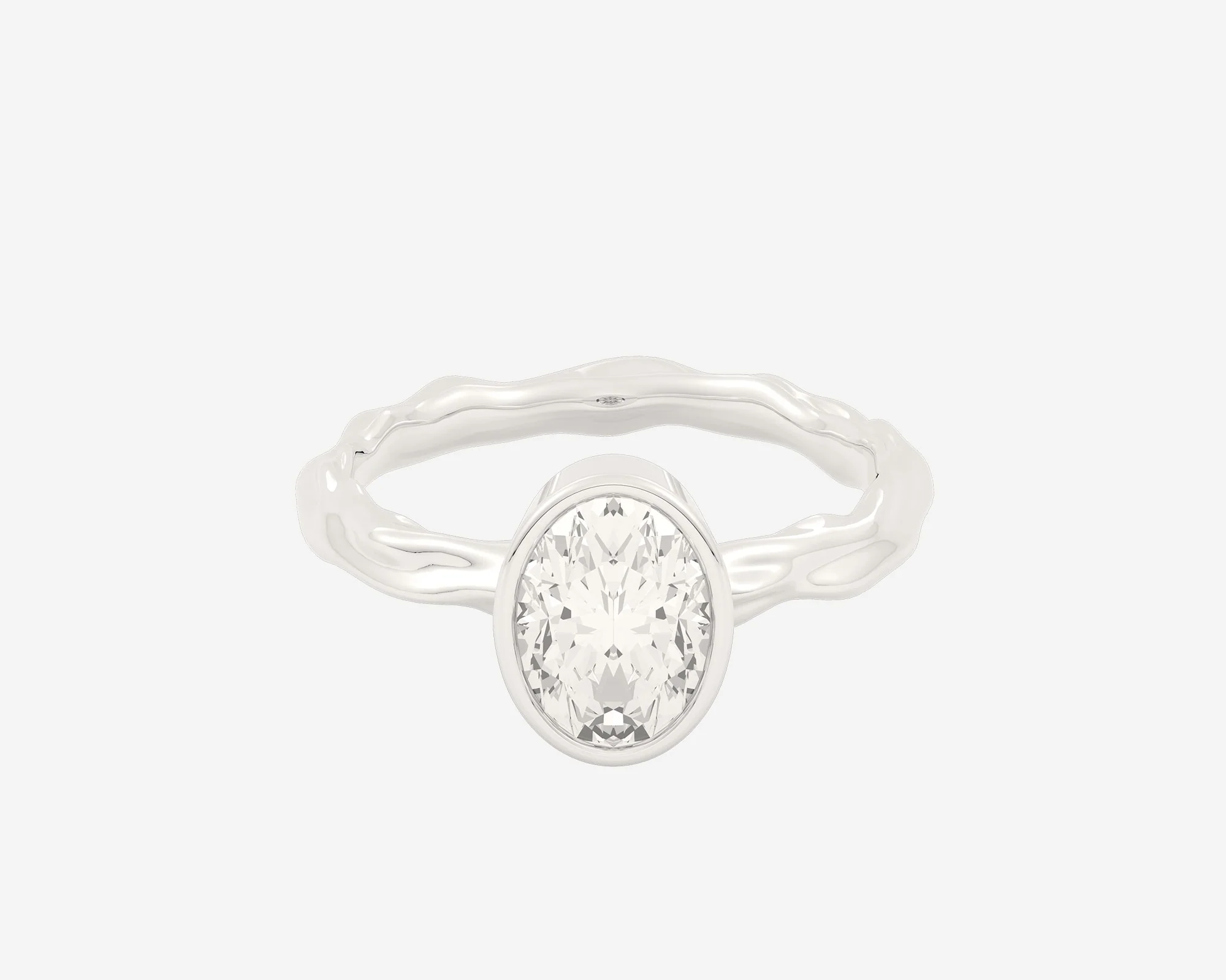 The Organic Bezel Solitaire — Oval - Image 7