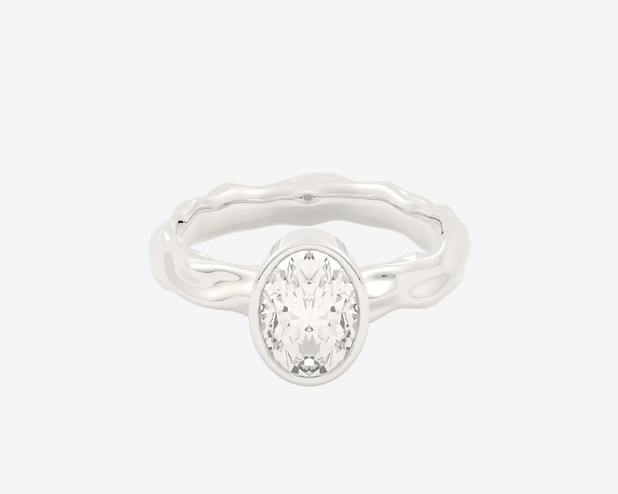 The Organic Bezel Solitaire — Oval - Image 8