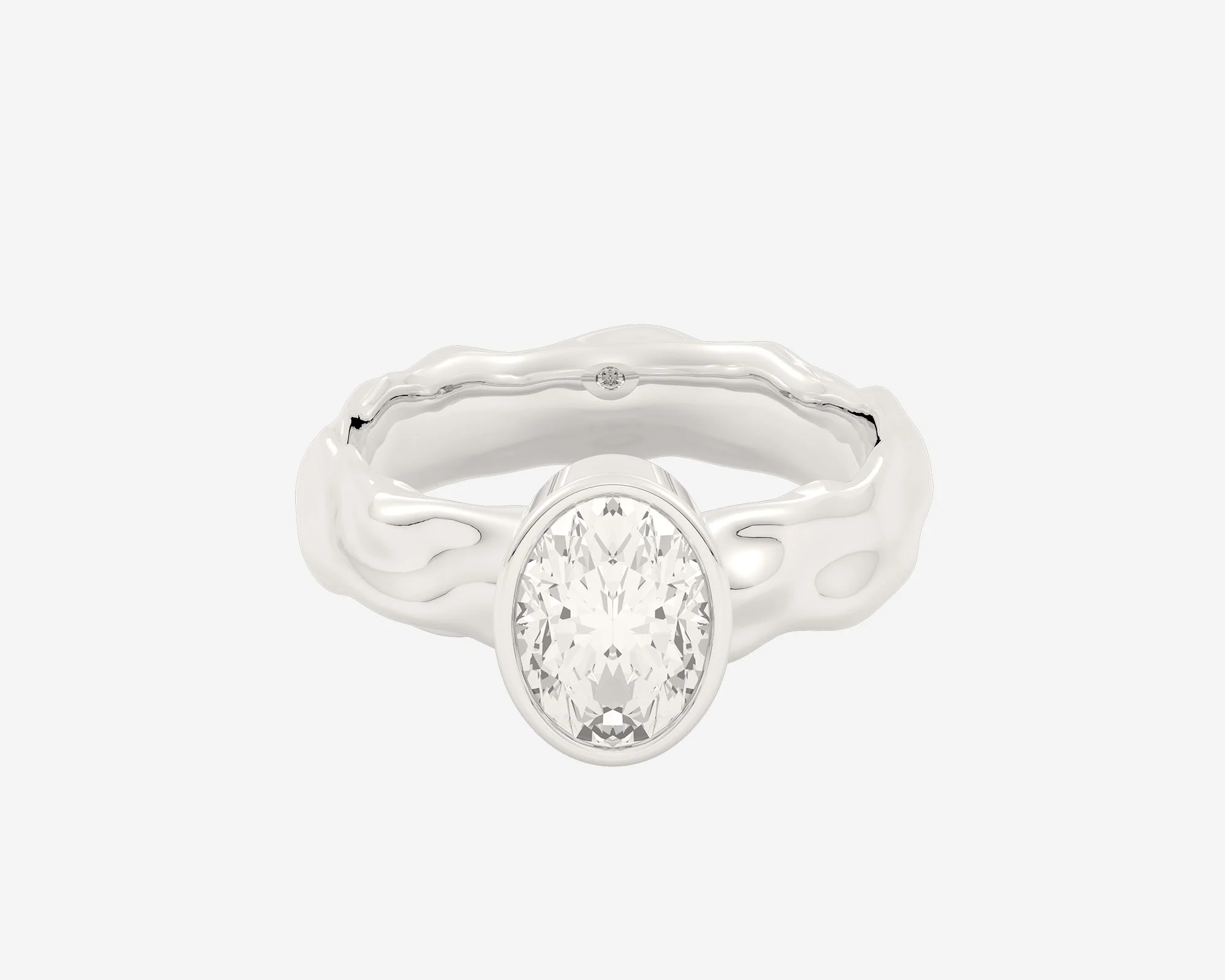 The Organic Bezel Solitaire — Oval - Image 9