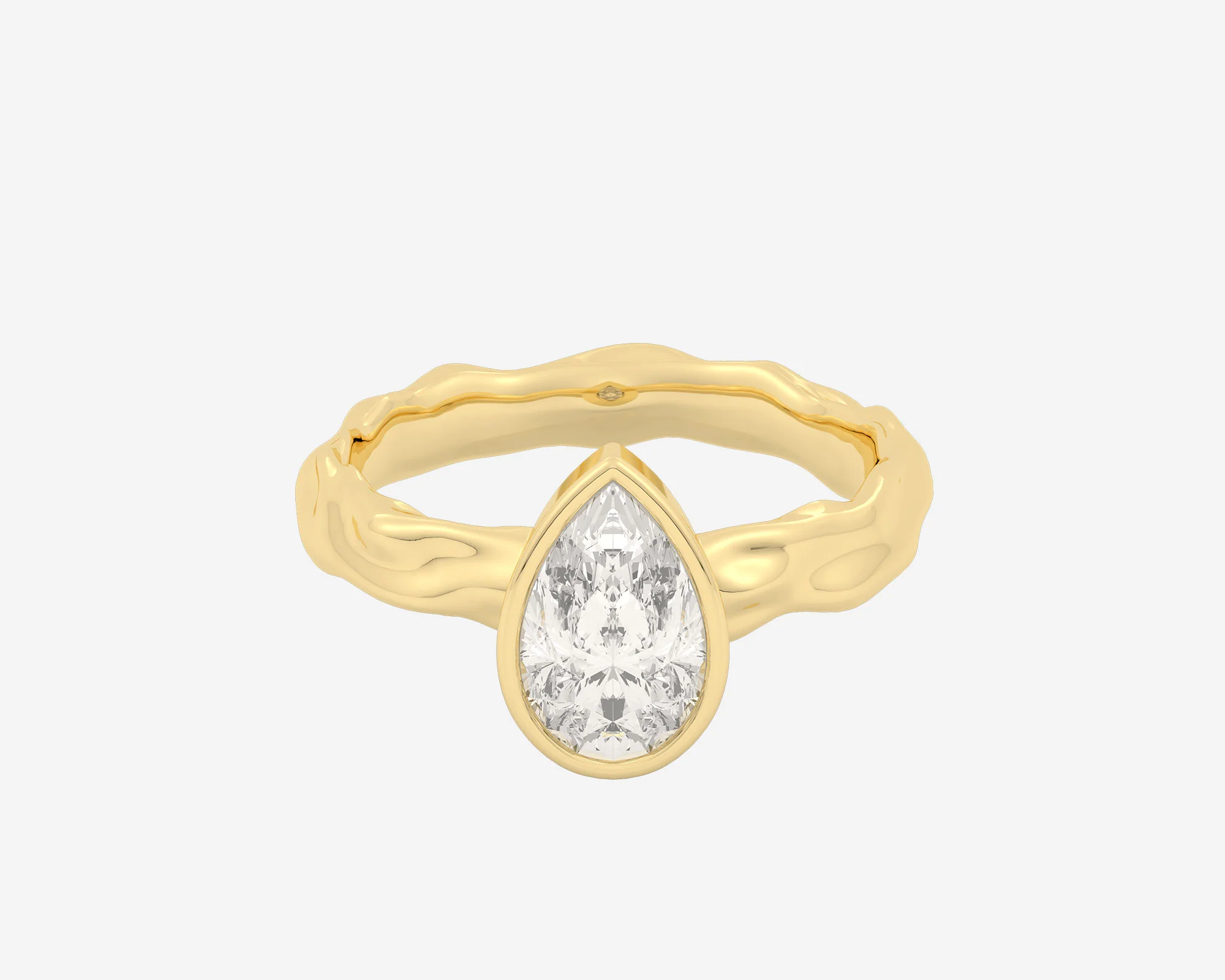 The Organic Bezel Solitaire — Pear - Image 3