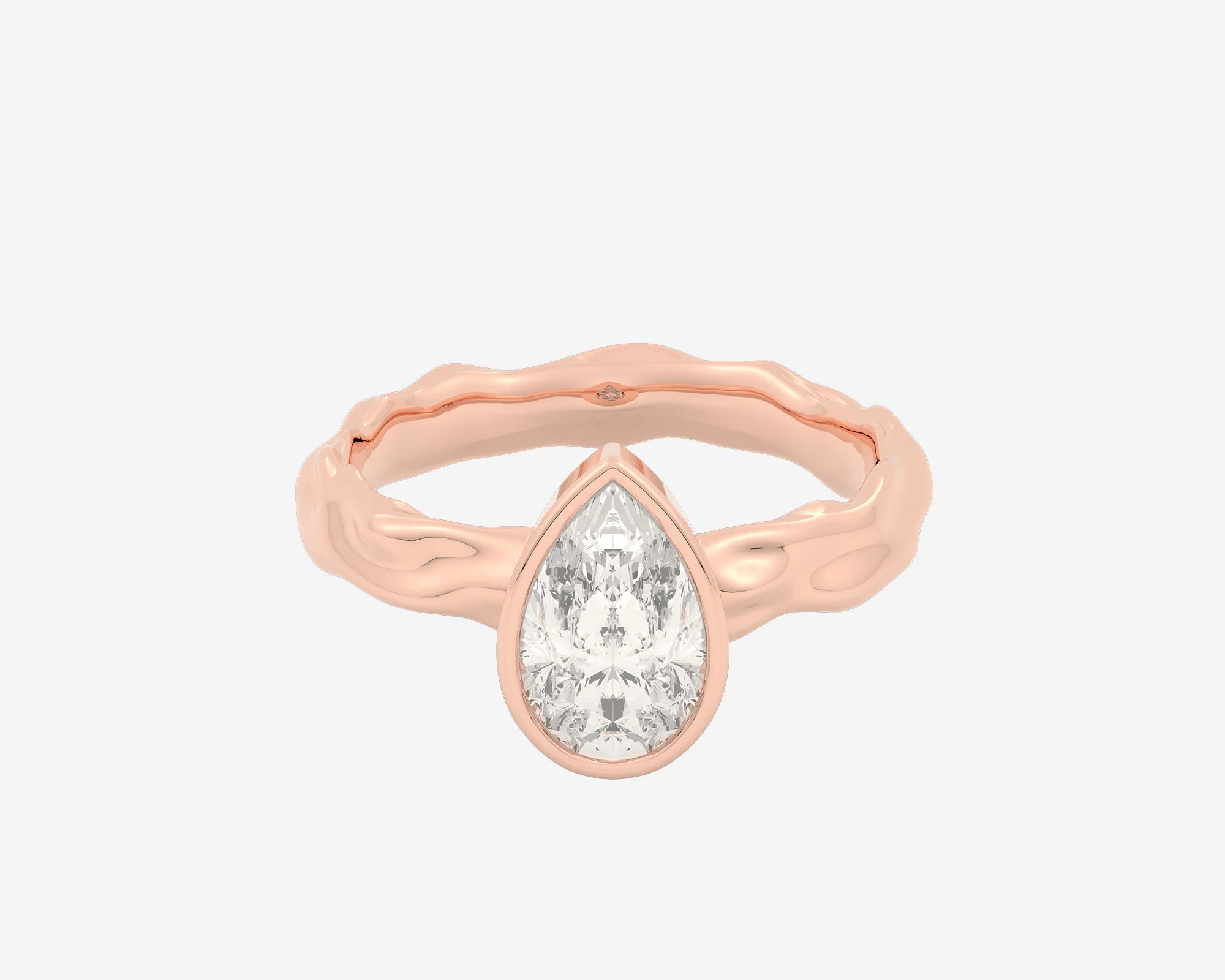 The Organic Bezel Solitaire — Pear - Image 4