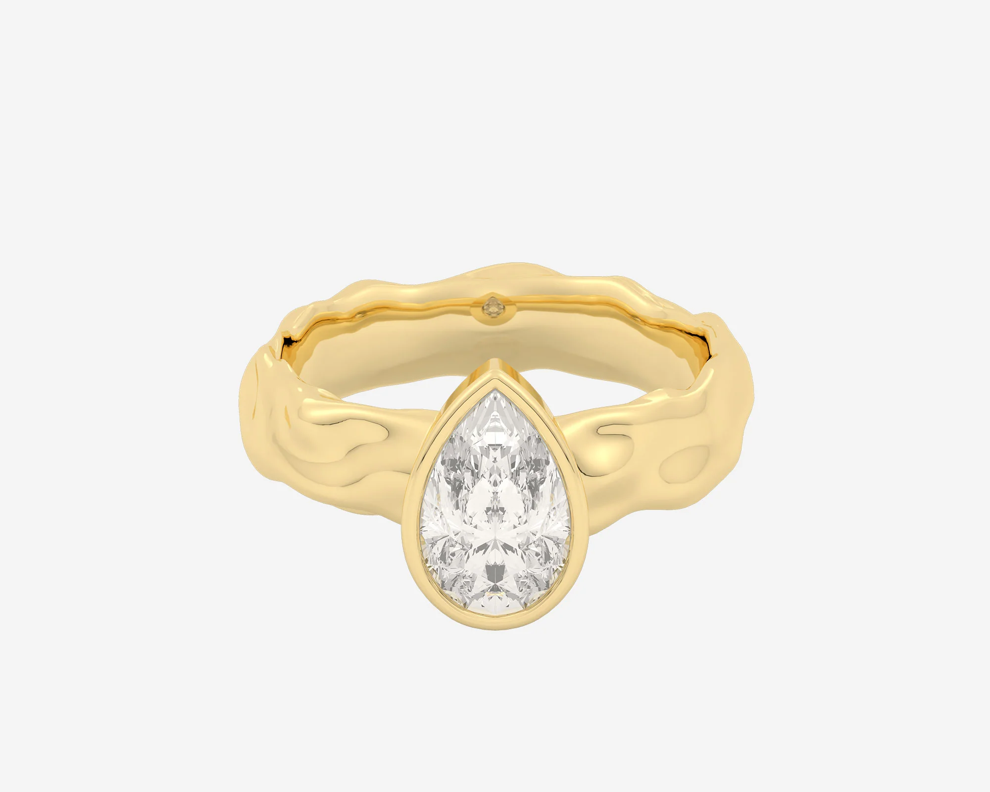 The Organic Bezel Solitaire — Pear - Image 5