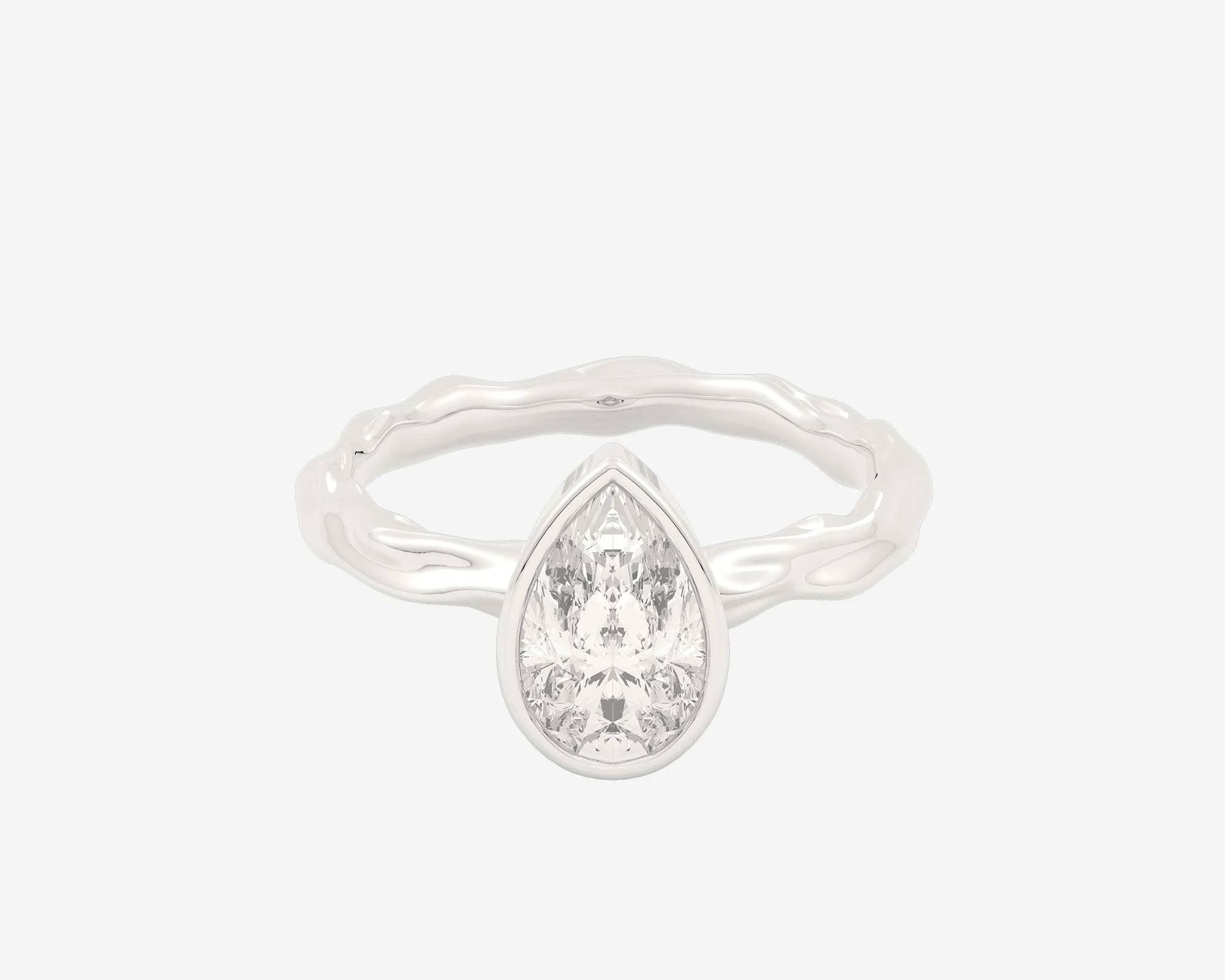 The Organic Bezel Solitaire — Pear - Image 7