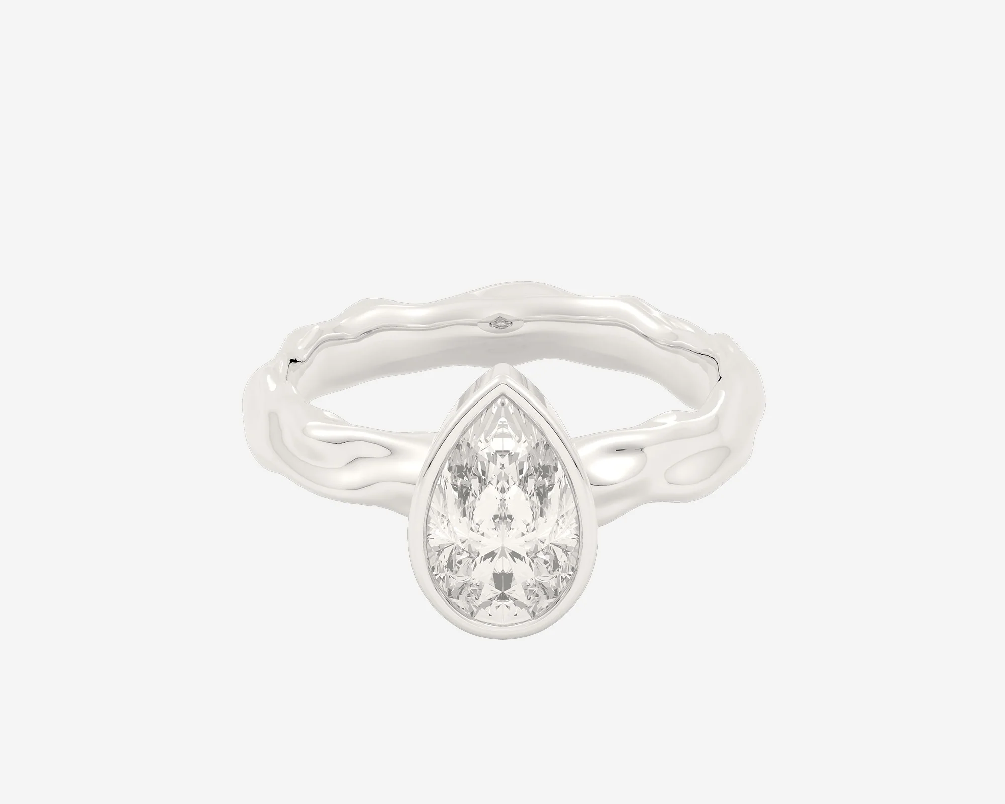 The Organic Bezel Solitaire — Pear - Image 8