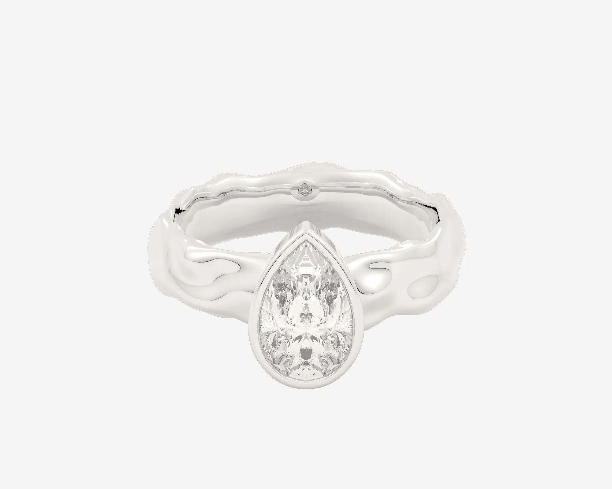 The Organic Bezel Solitaire — Pear - Image 9