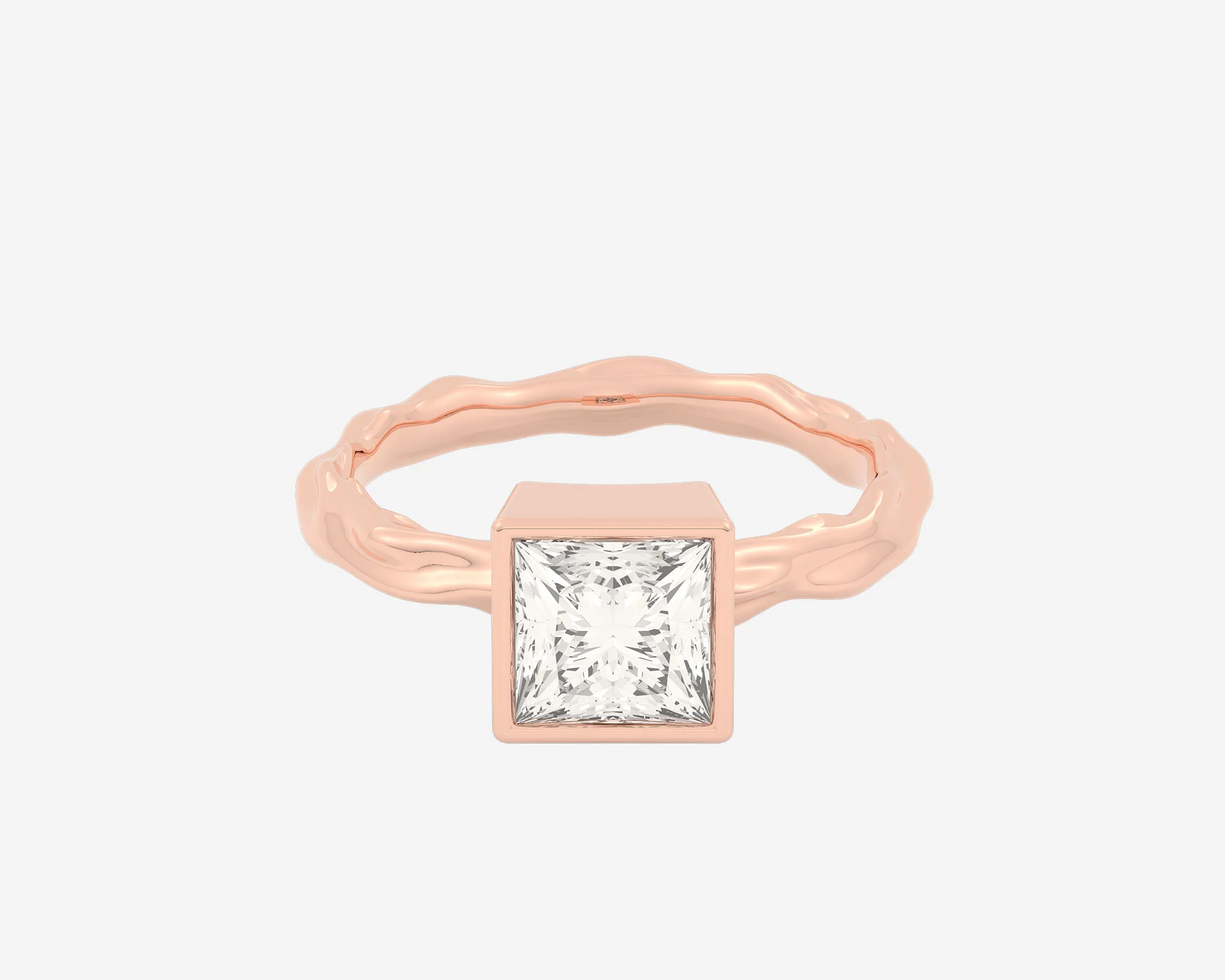 The Organic Bezel Solitaire — Princess - Image 3
