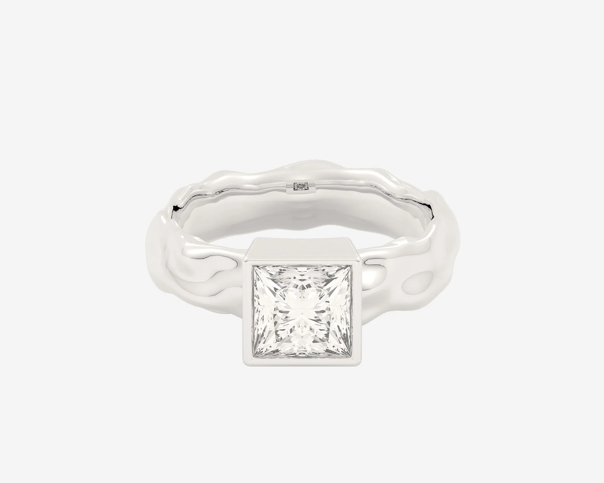 The Organic Bezel Solitaire — Princess - Image 8