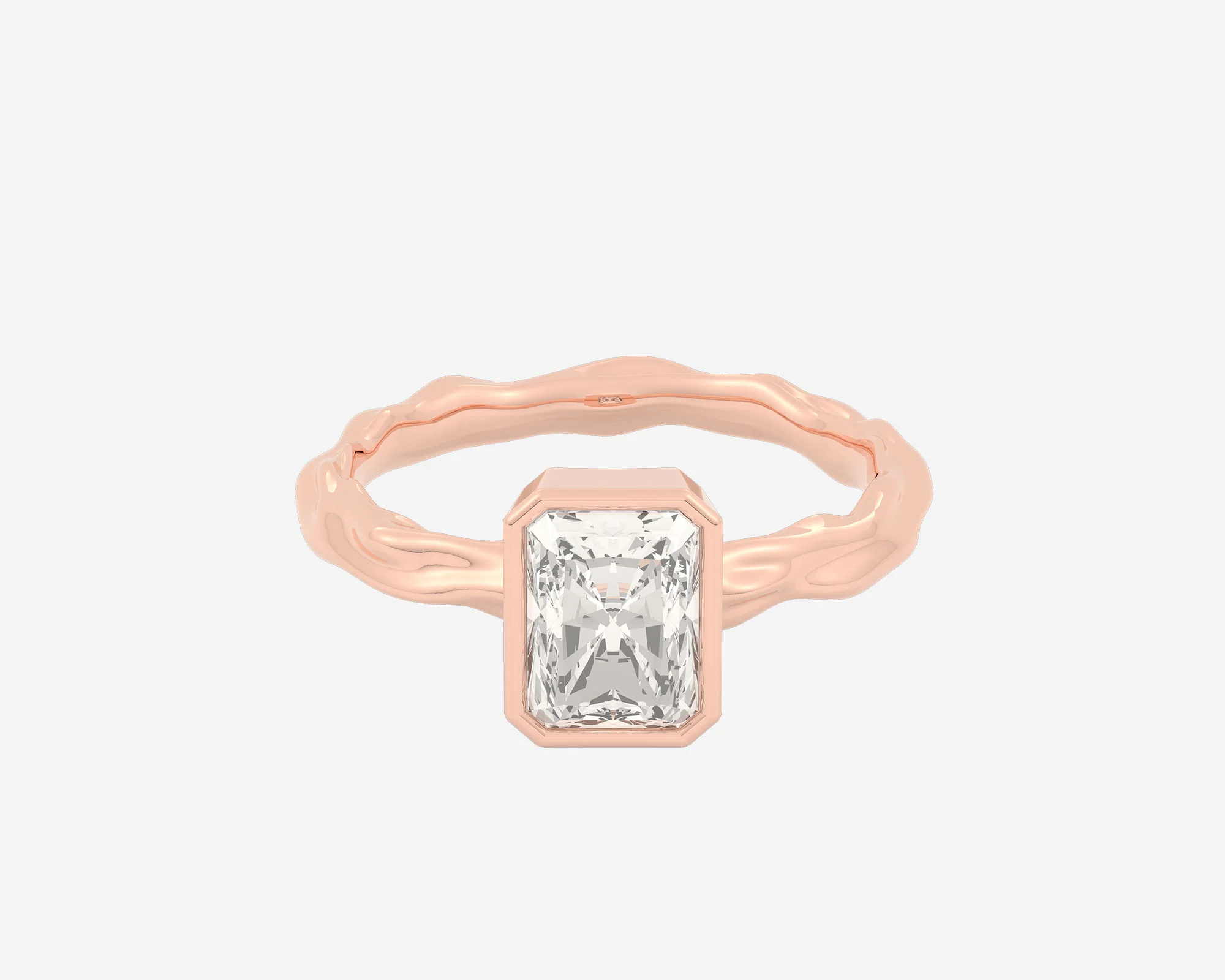 The Organic Bezel Solitaire — Radiant - Image 3