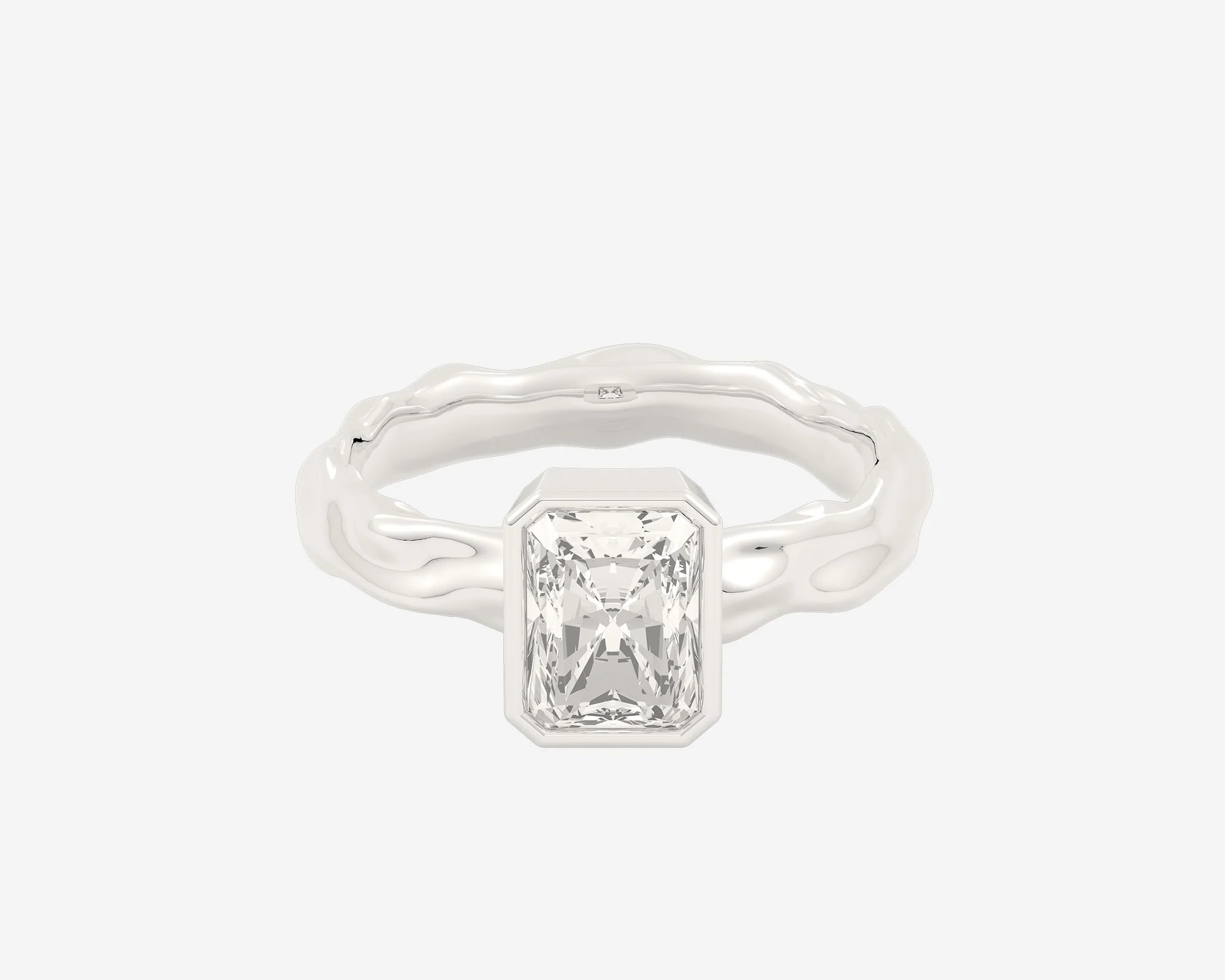 The Organic Bezel Solitaire — Radiant - Image 6