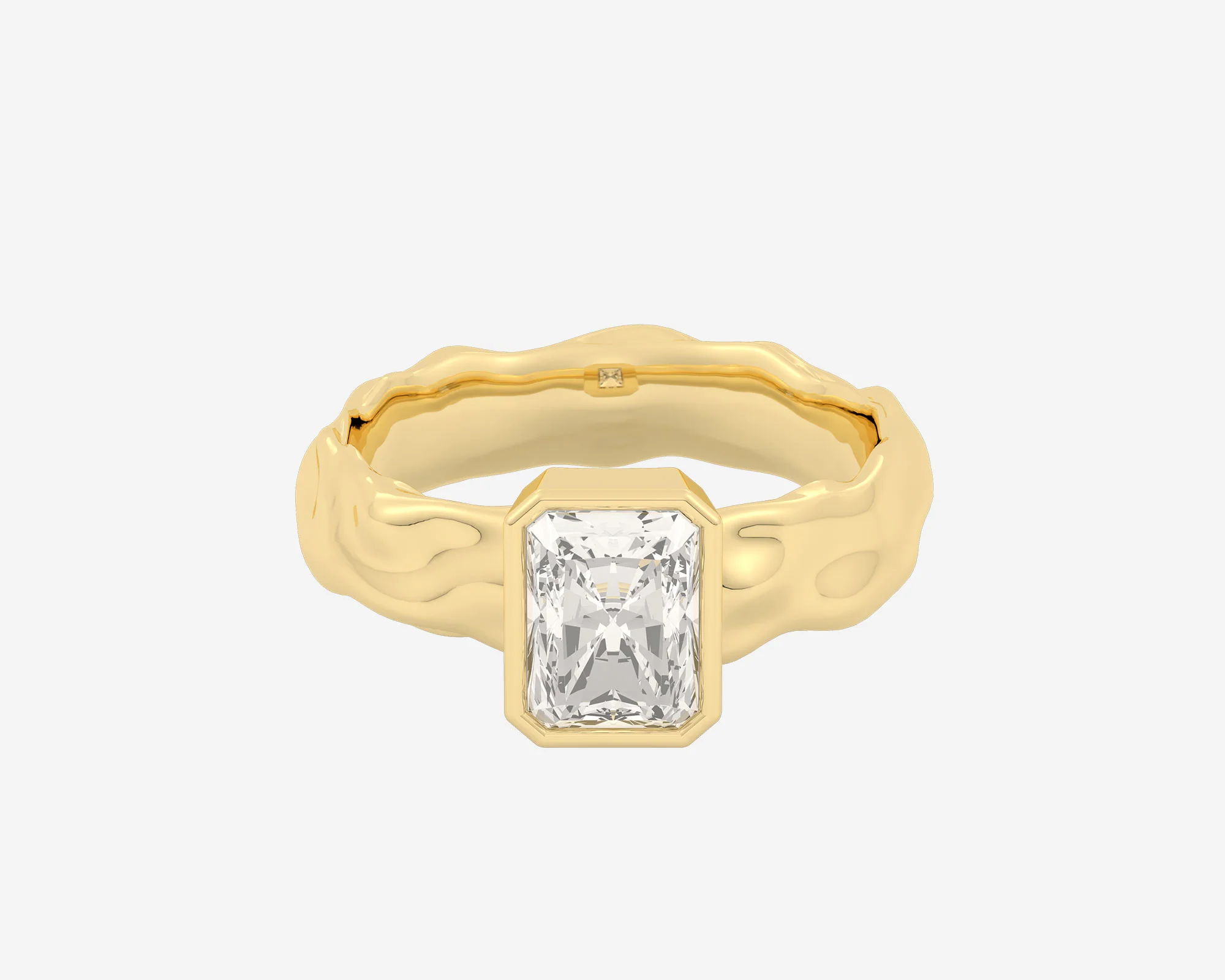 The Organic Bezel Solitaire — Radiant - Image 7