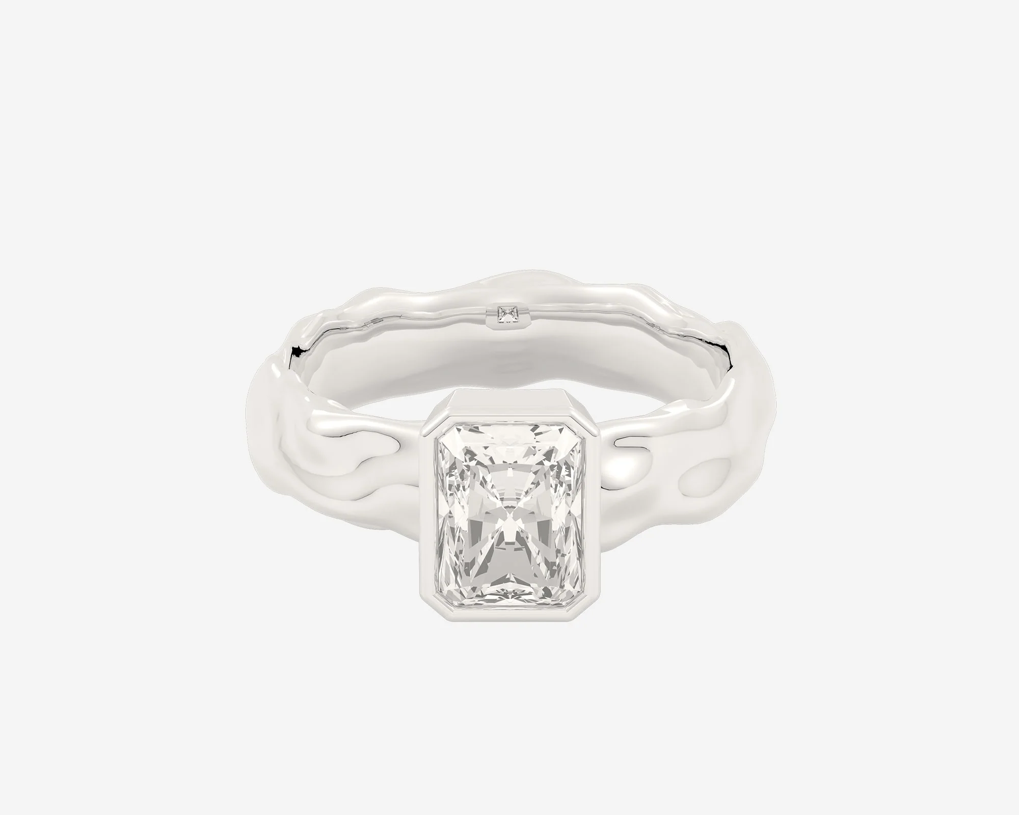 The Organic Bezel Solitaire — Radiant - Image 8