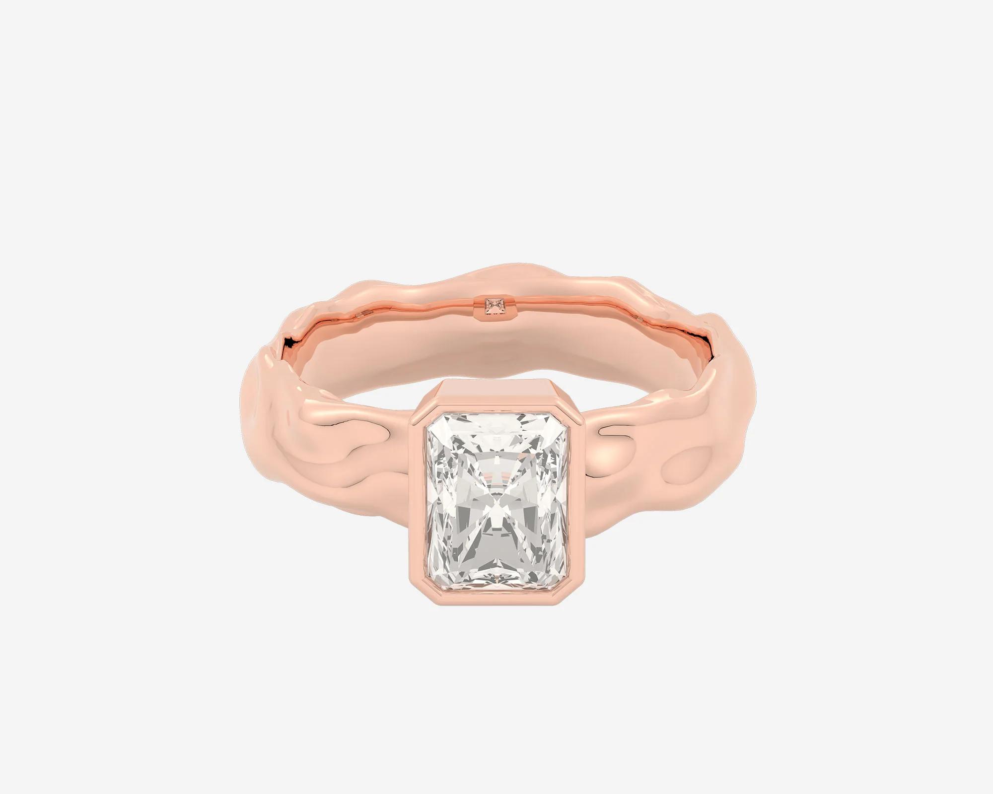 The Organic Bezel Solitaire — Radiant - Image 9