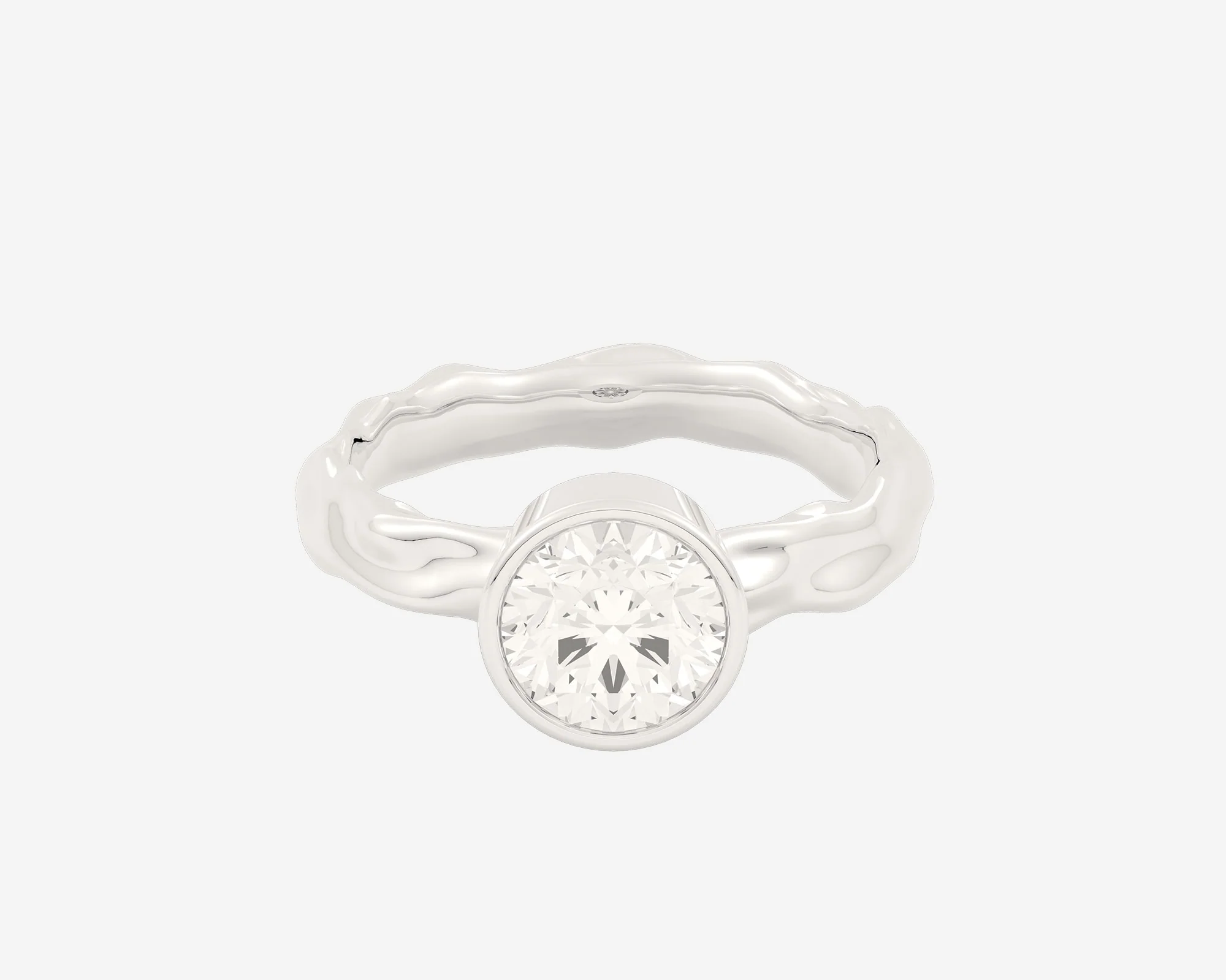 The Organic Bezel Solitaire — Round - Image 6