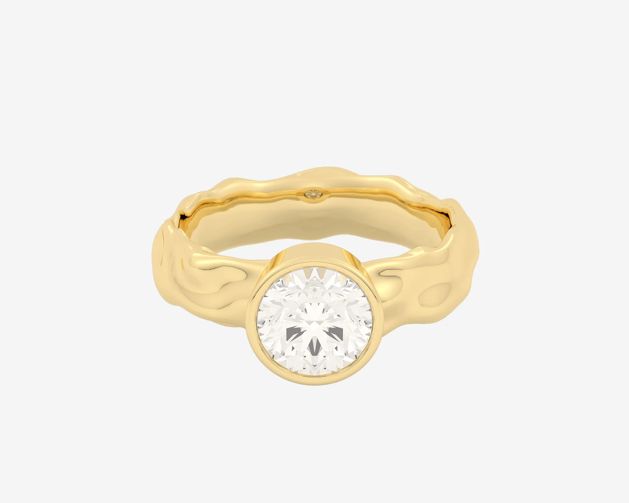 The Organic Bezel Solitaire — Round - Image 7