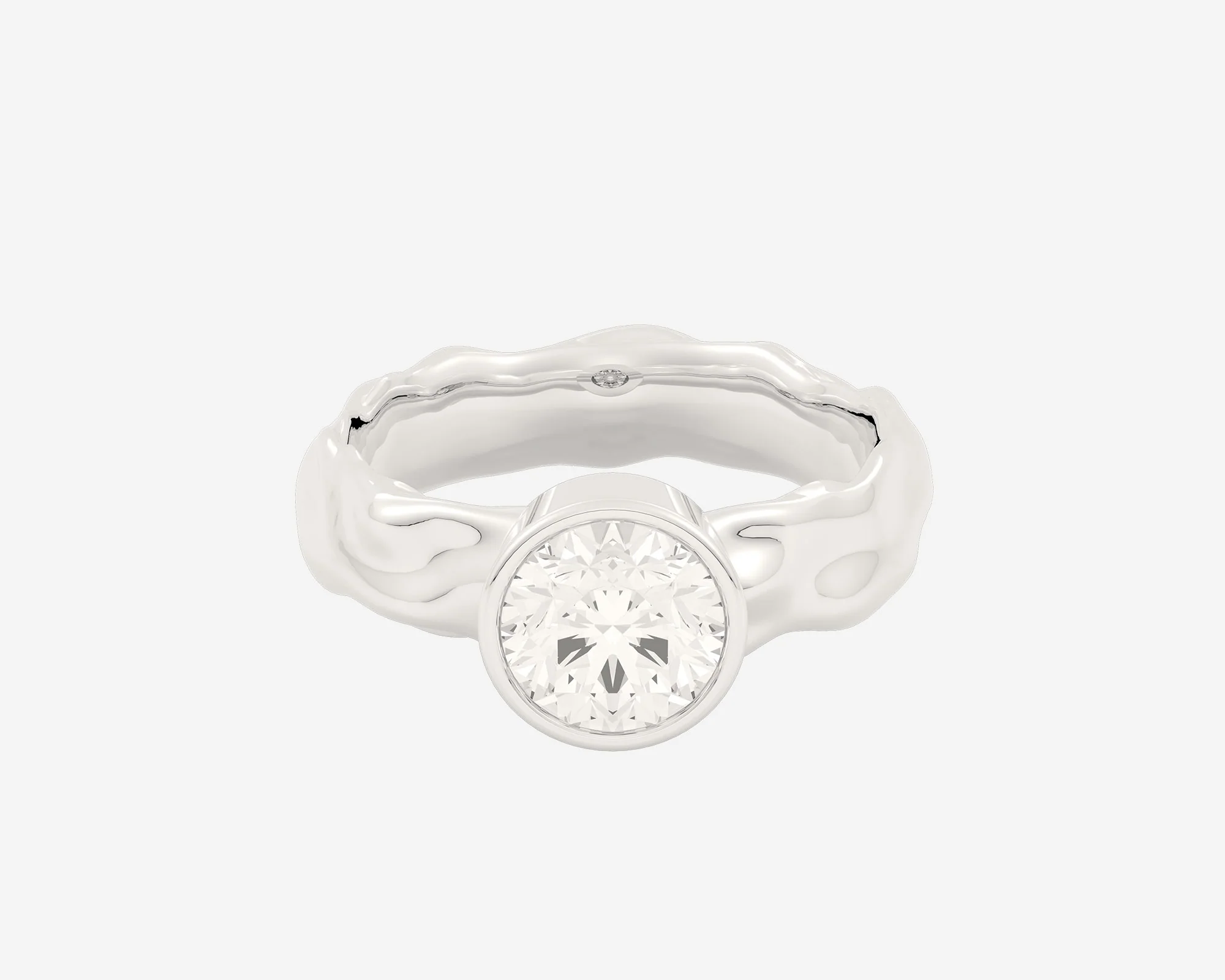 The Organic Bezel Solitaire — Round - Image 8