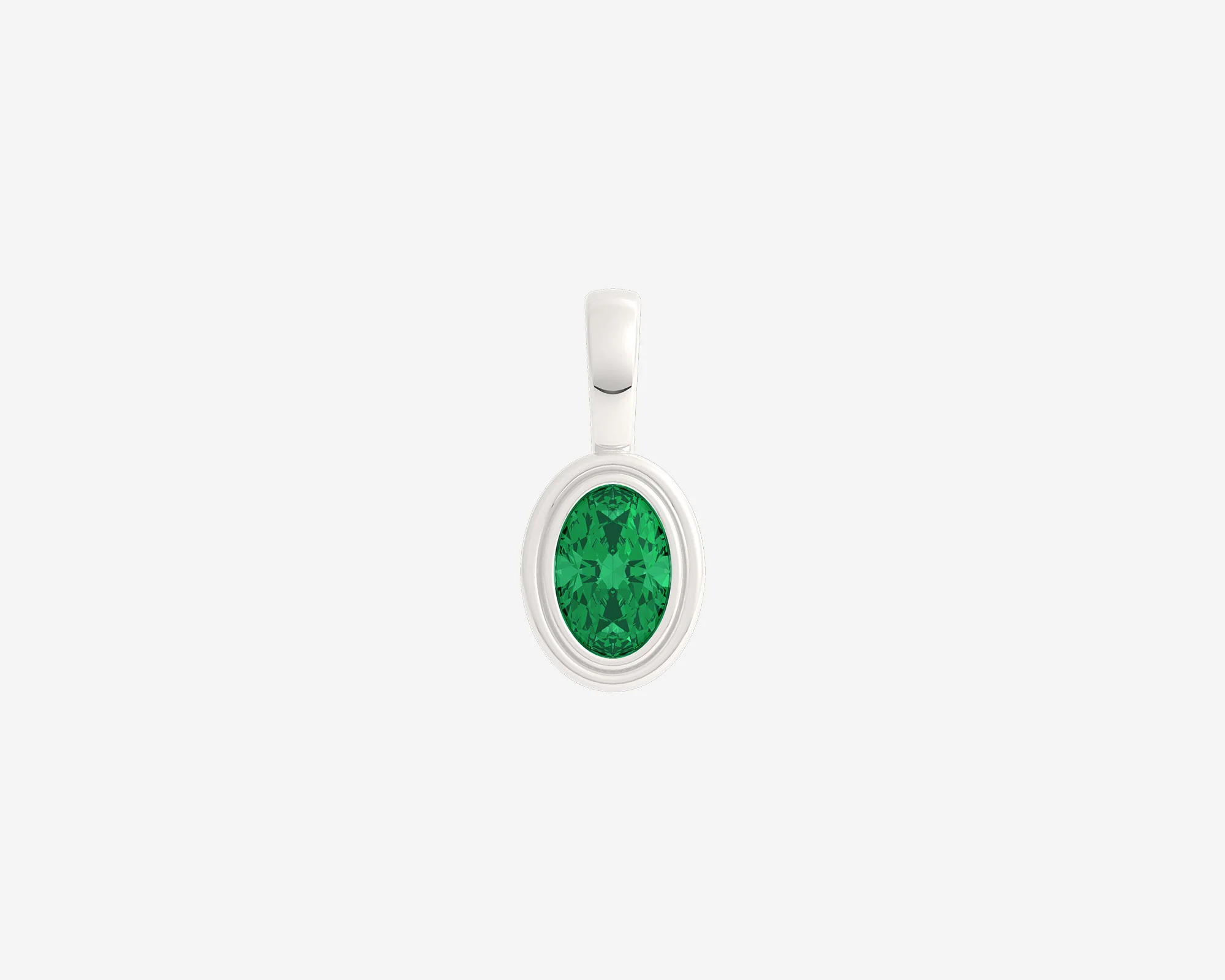 The Oval Gem Bezel Pendant - Image 3