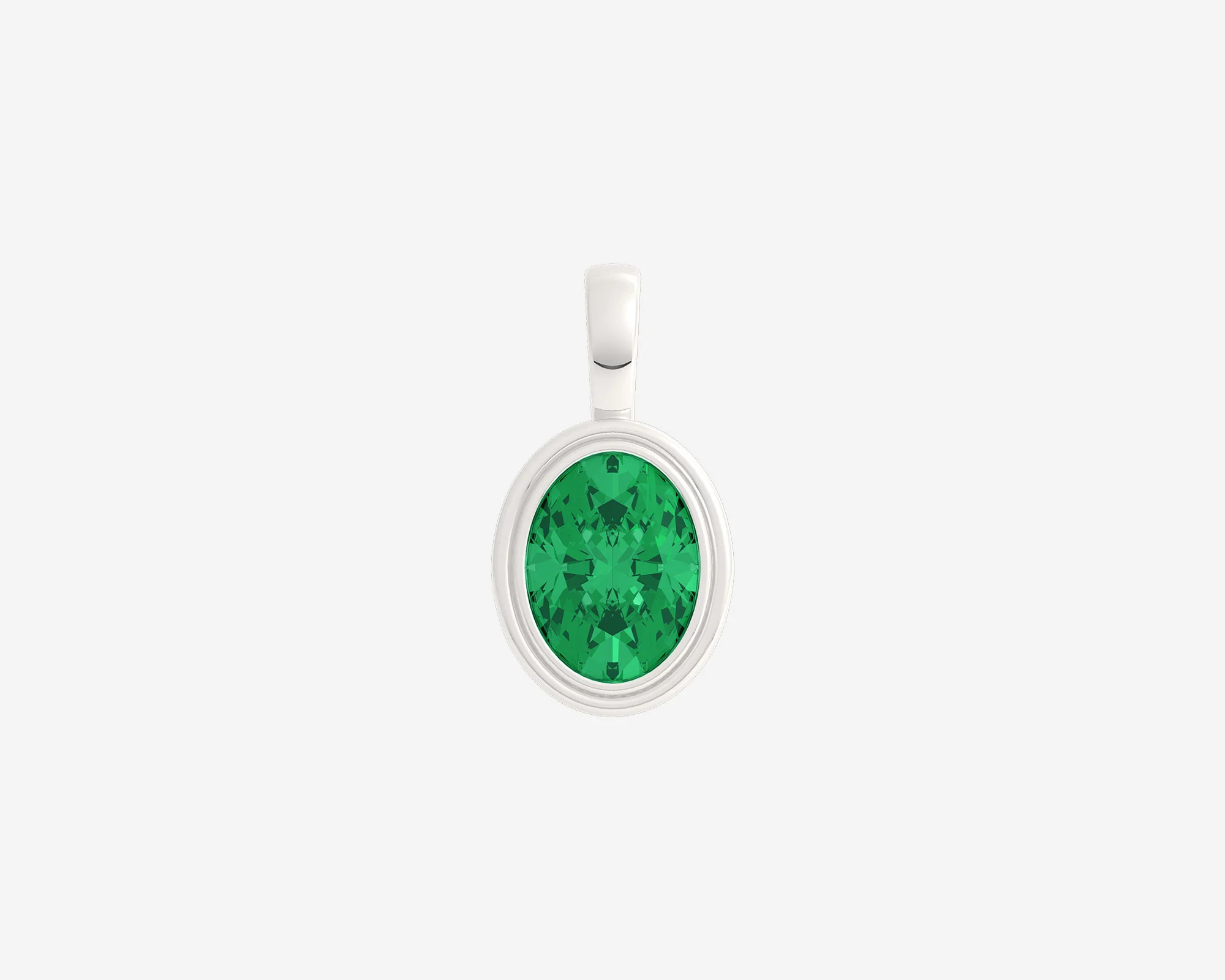 The Oval Gem Bezel Pendant - Image 4