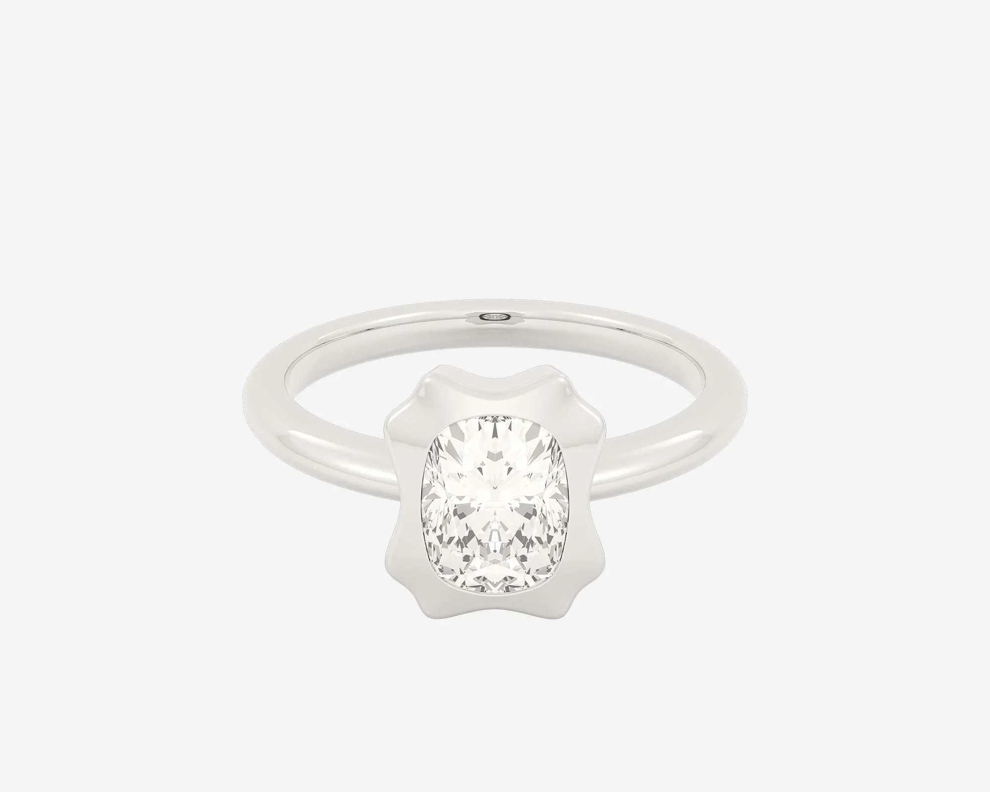 The Portrait Solitaire β Elongated Cushion - Image 2