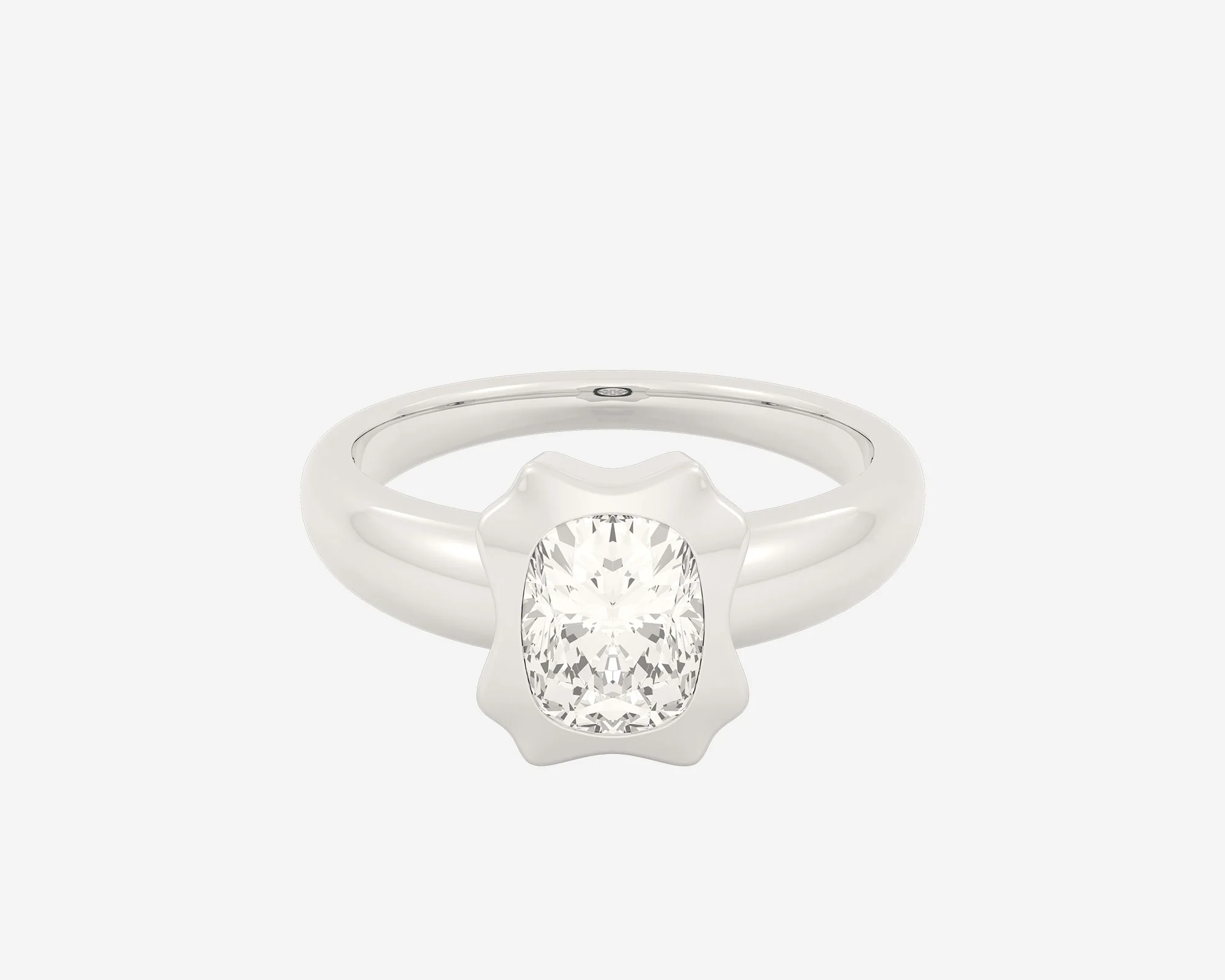 The Portrait Solitaire β Elongated Cushion - Image 8
