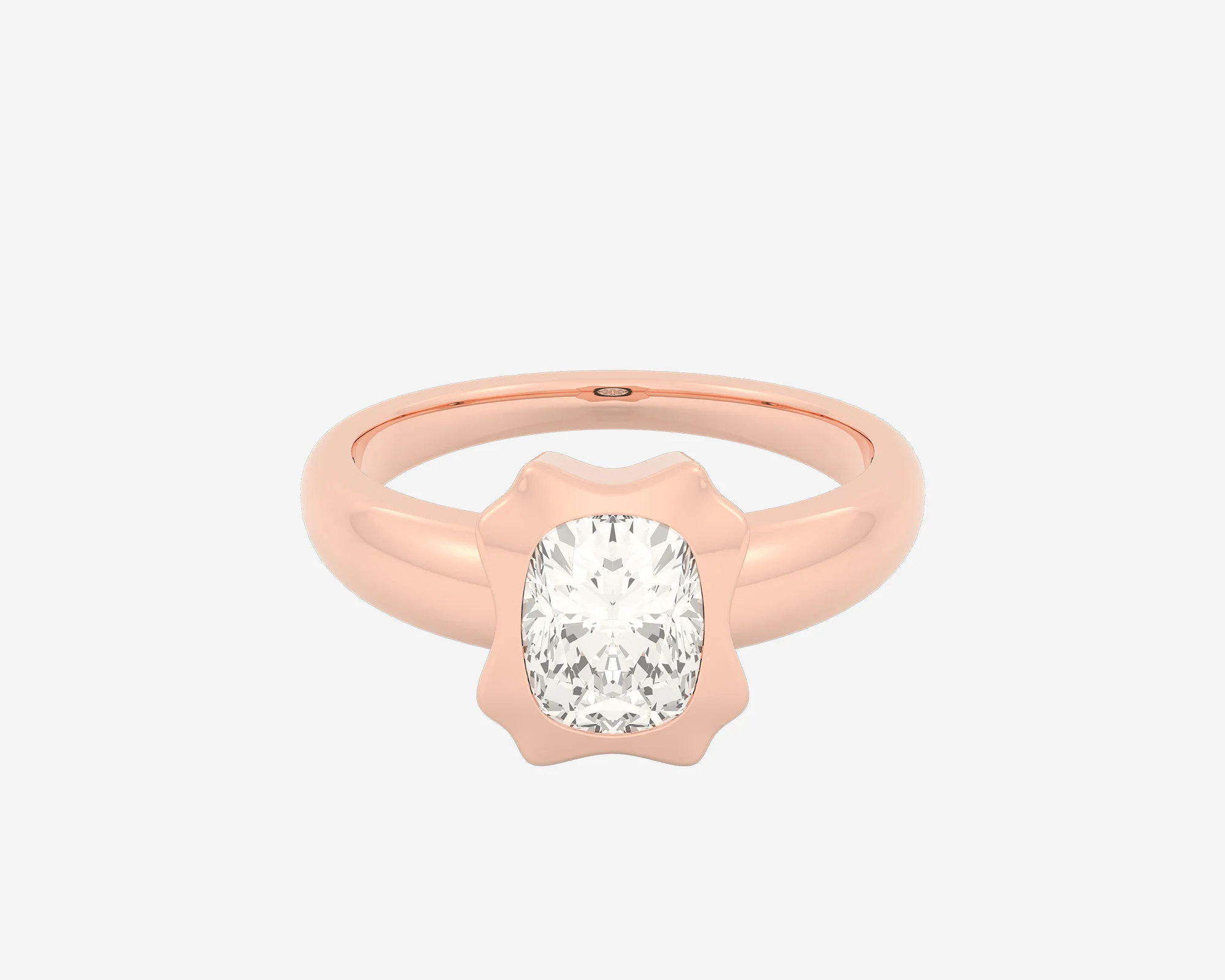 The Portrait Solitaire β Elongated Cushion - Image 9