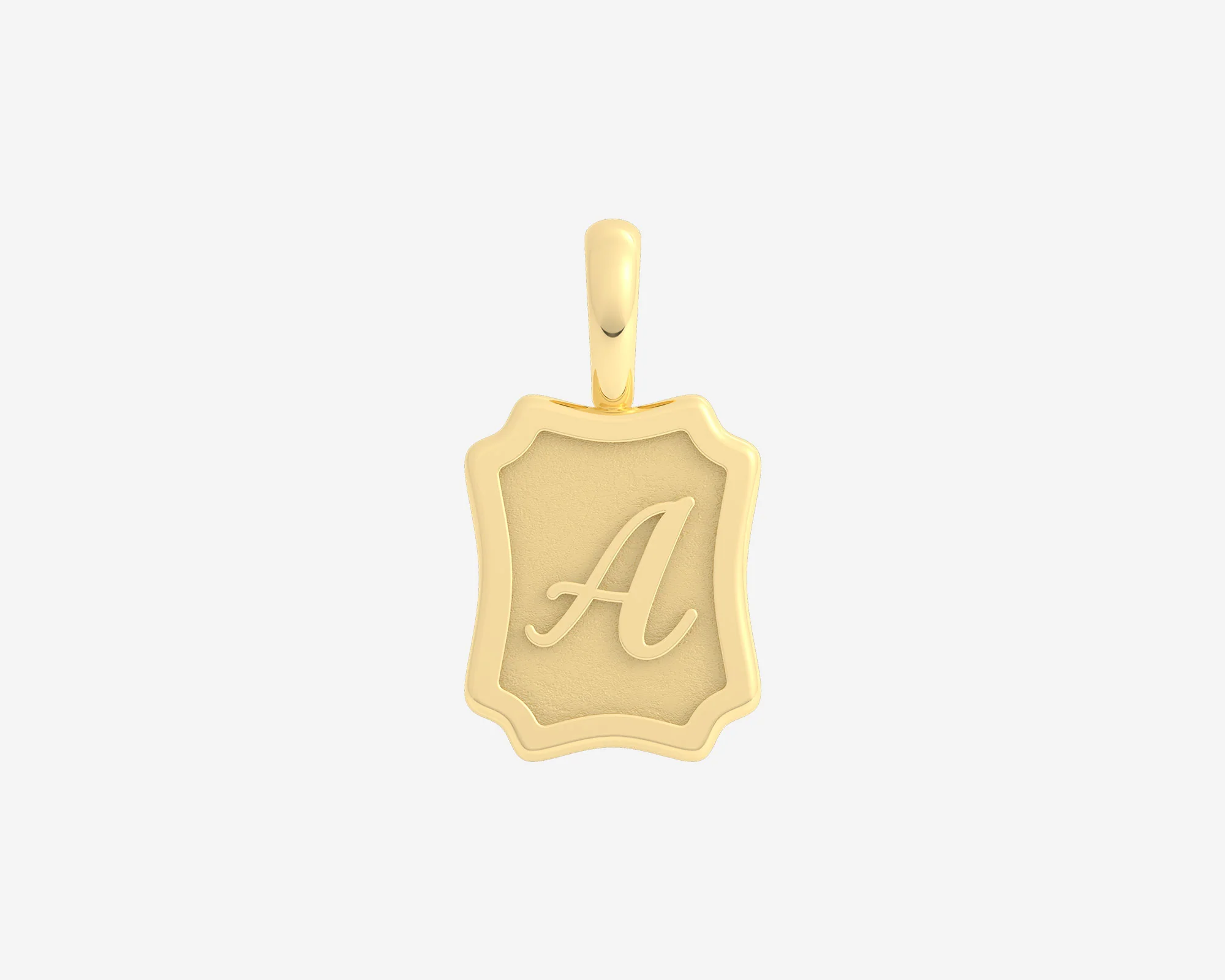 The Small Portrait Initial Pendant
