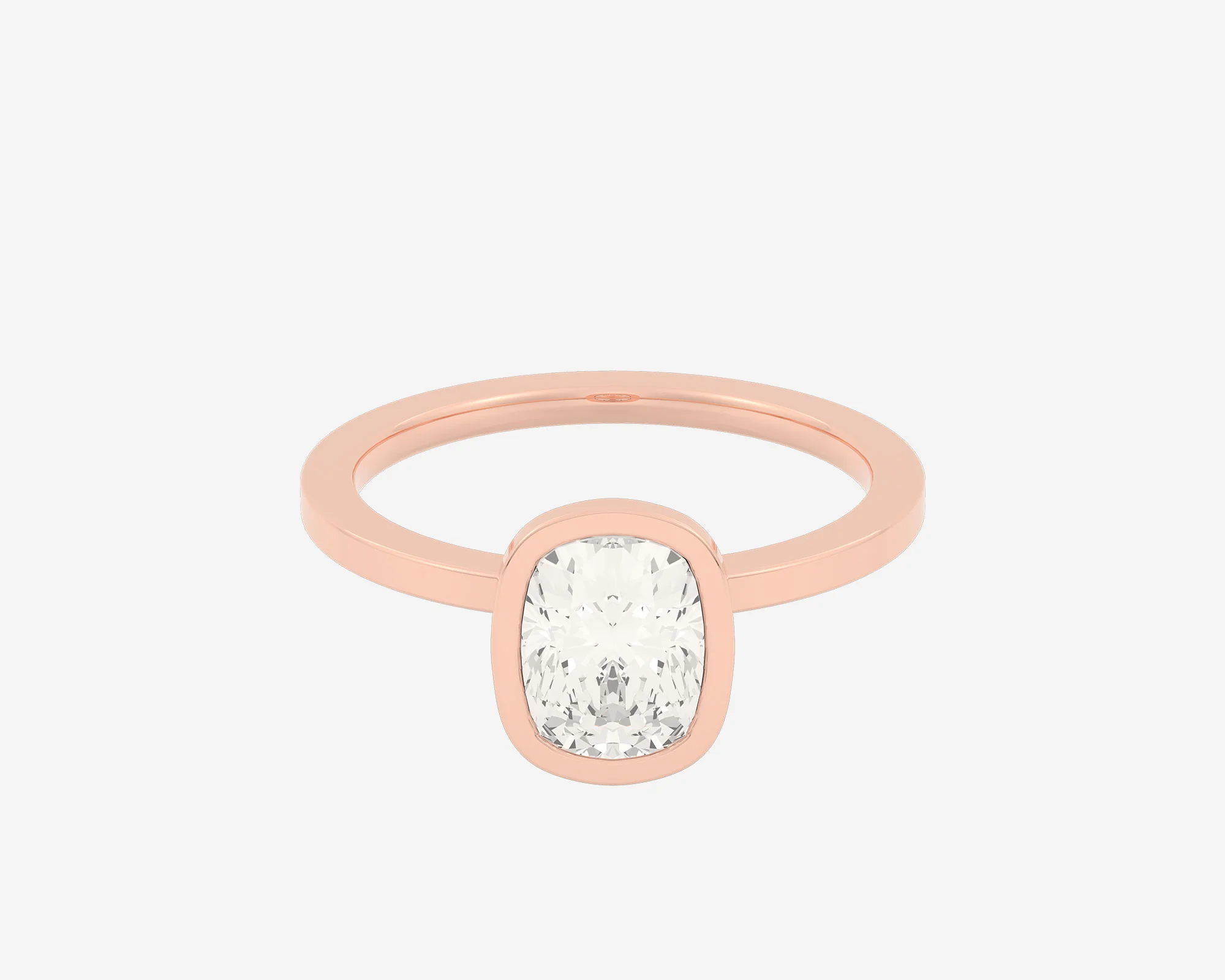 The Square Bezel Solitaire β Elongated Cushion - Image 3