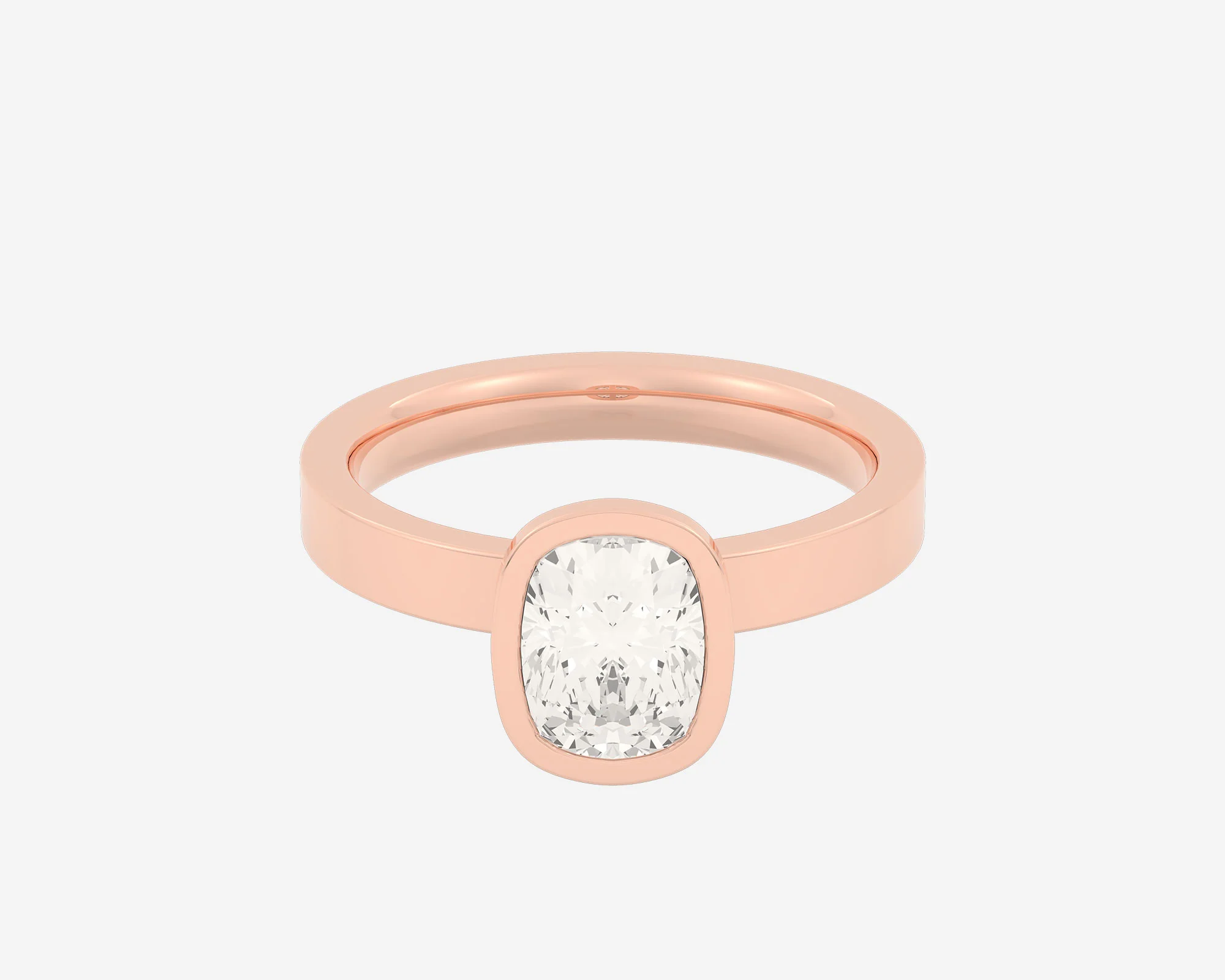 The Square Bezel Solitaire β Elongated Cushion - Image 4