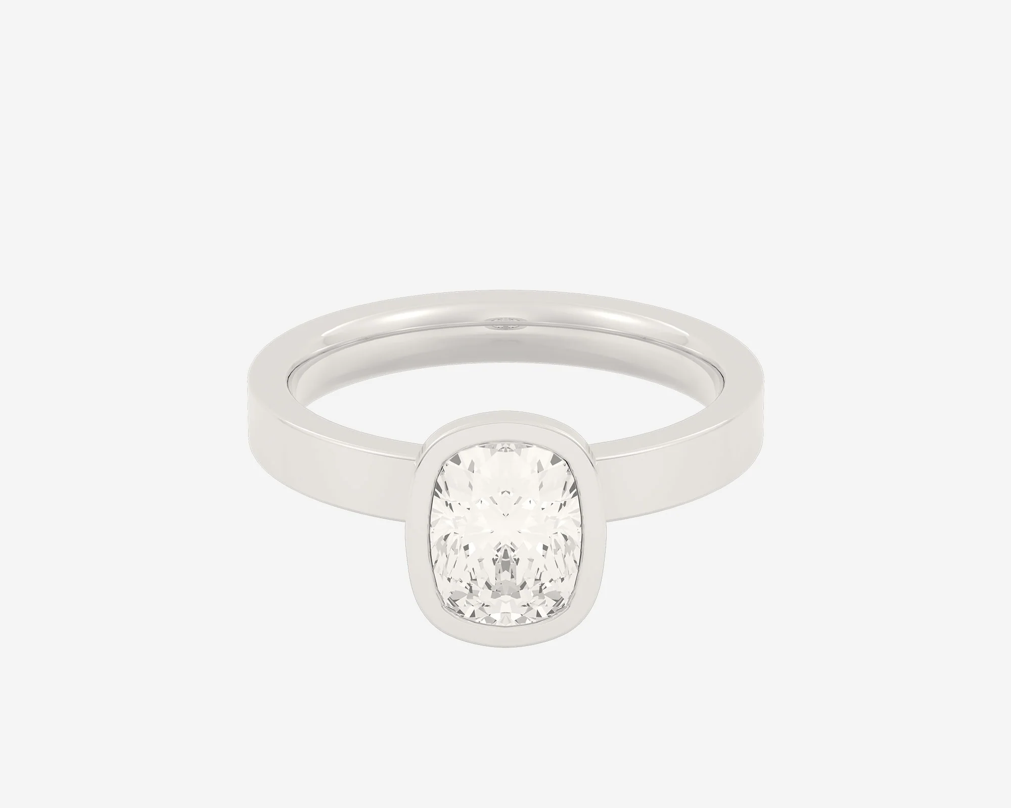 The Square Bezel Solitaire β Elongated Cushion - Image 5