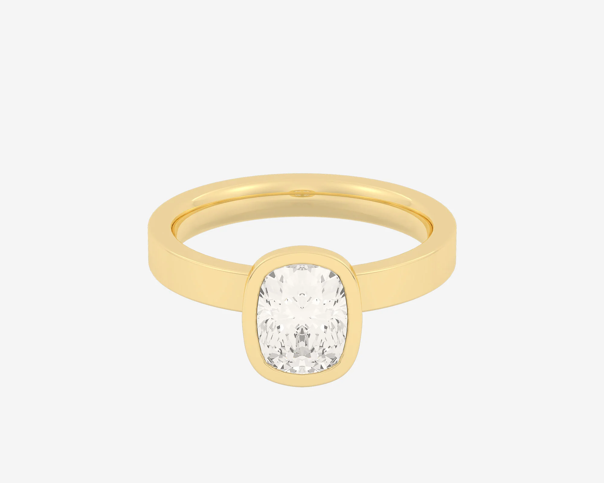 The Square Bezel Solitaire β Elongated Cushion - Image 6