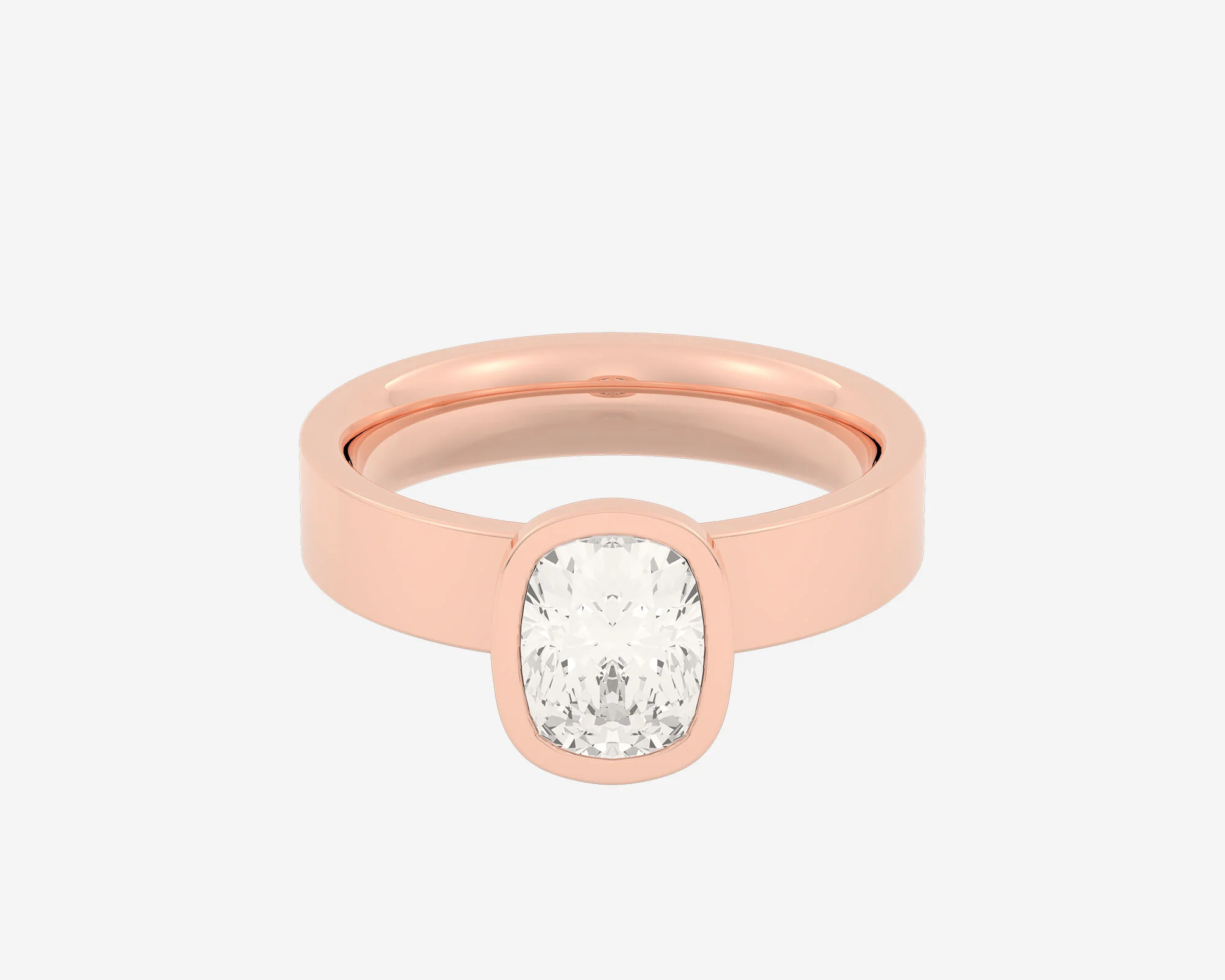 The Square Bezel Solitaire β Elongated Cushion - Image 7