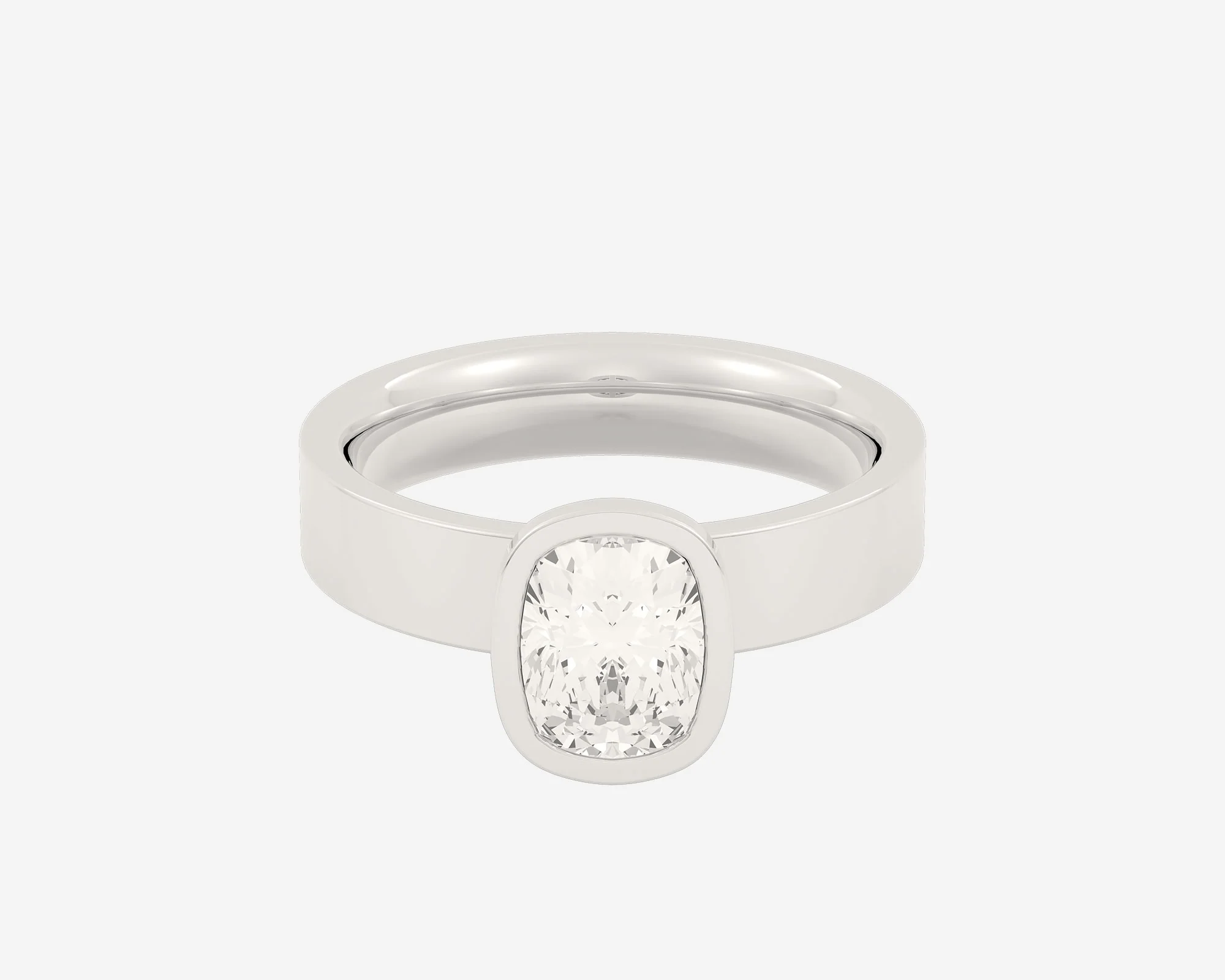 The Square Bezel Solitaire β Elongated Cushion - Image 8