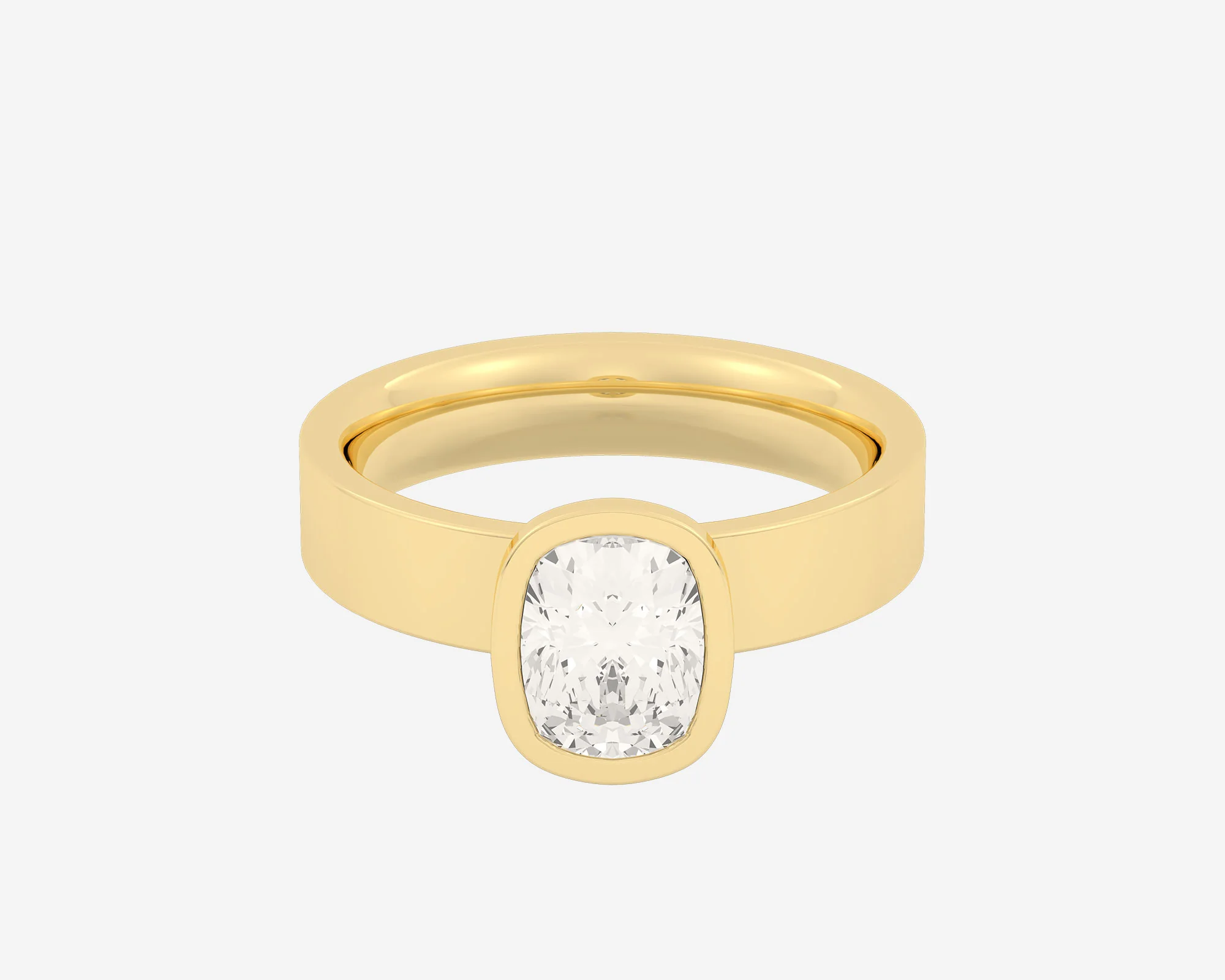 The Square Bezel Solitaire β Elongated Cushion - Image 9