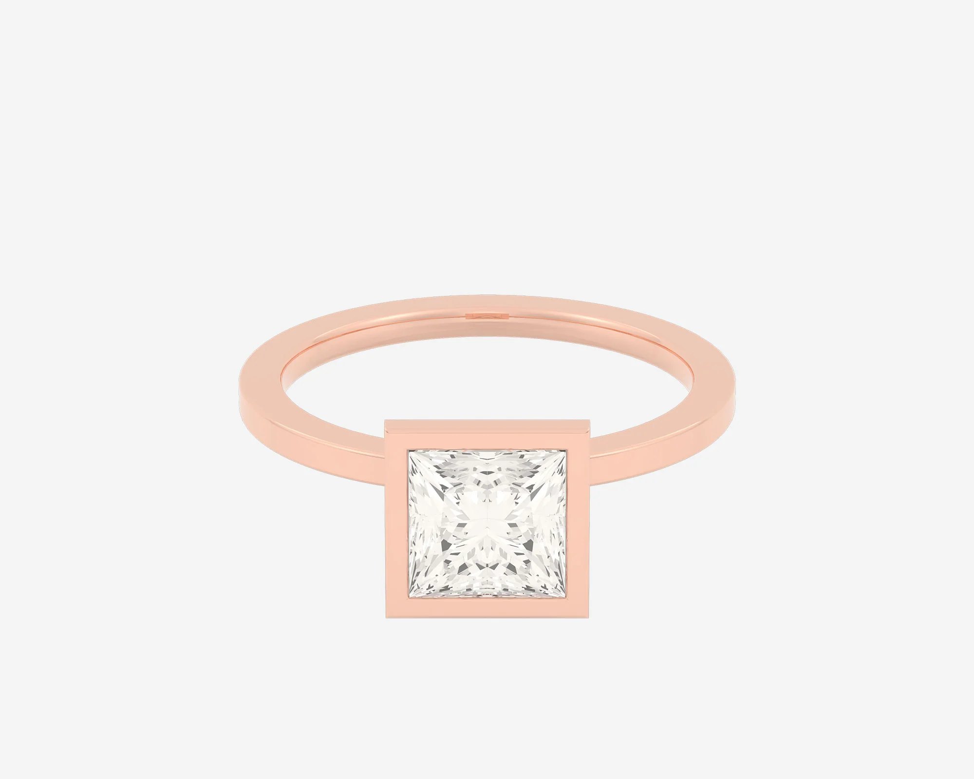 The Square Bezel Solitaire — Princess - Image 3