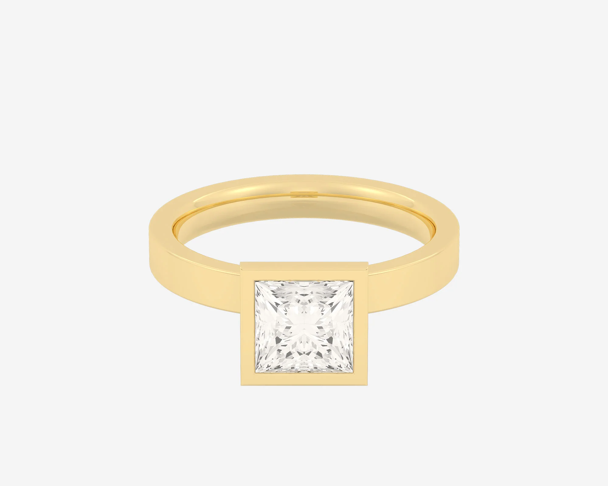 The Square Bezel Solitaire — Princess - Image 4