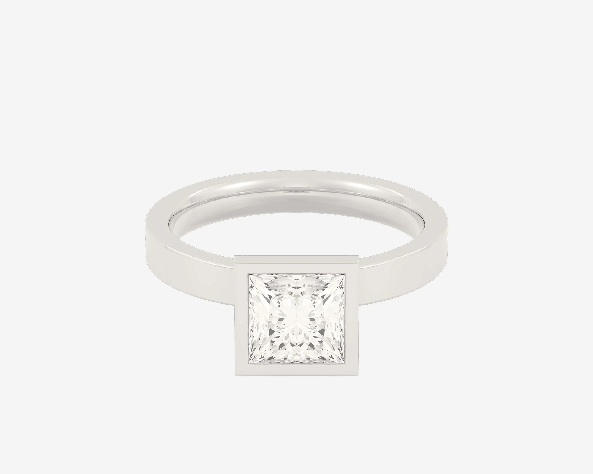 The Square Bezel Solitaire — Princess - Image 5