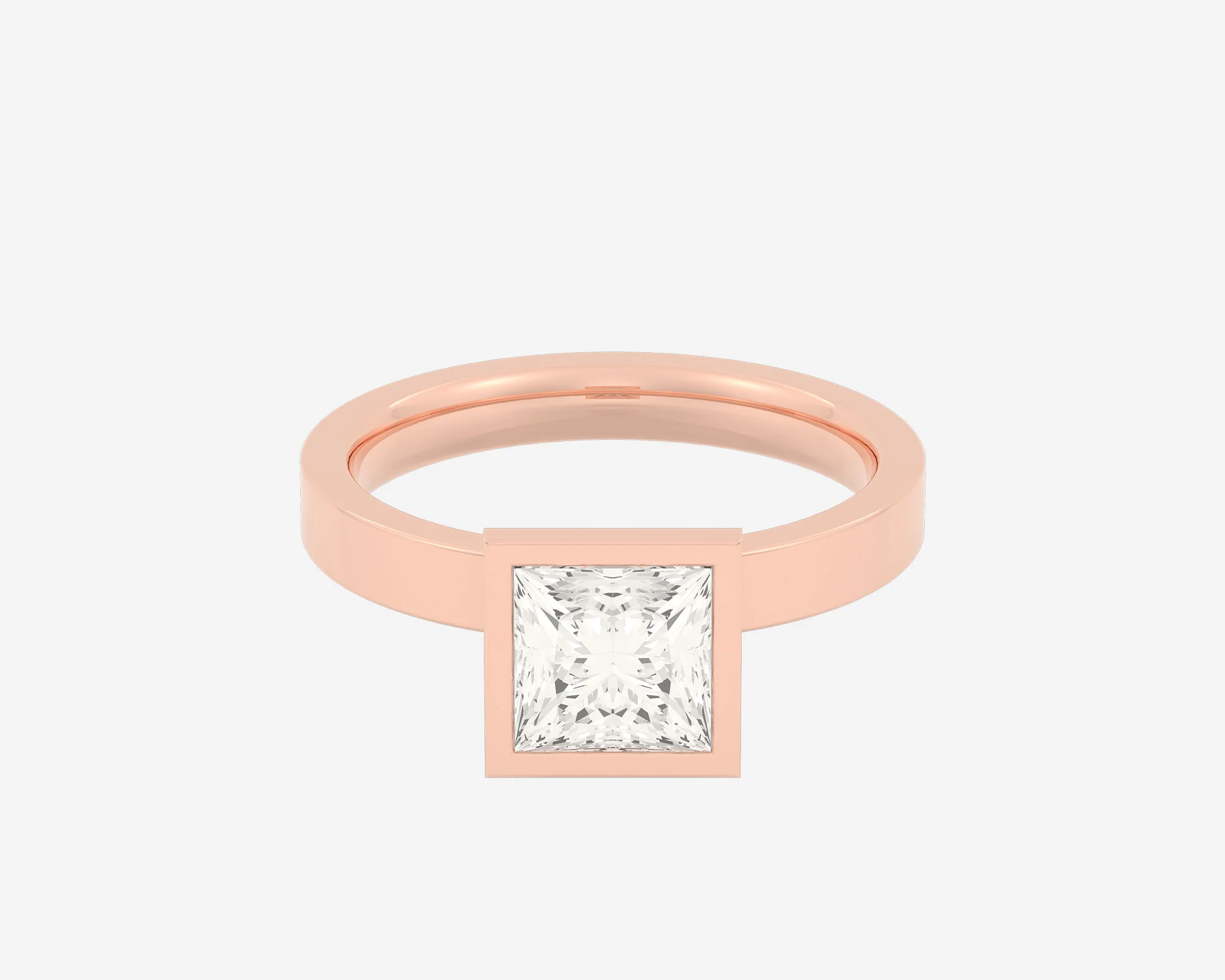The Square Bezel Solitaire — Princess - Image 6