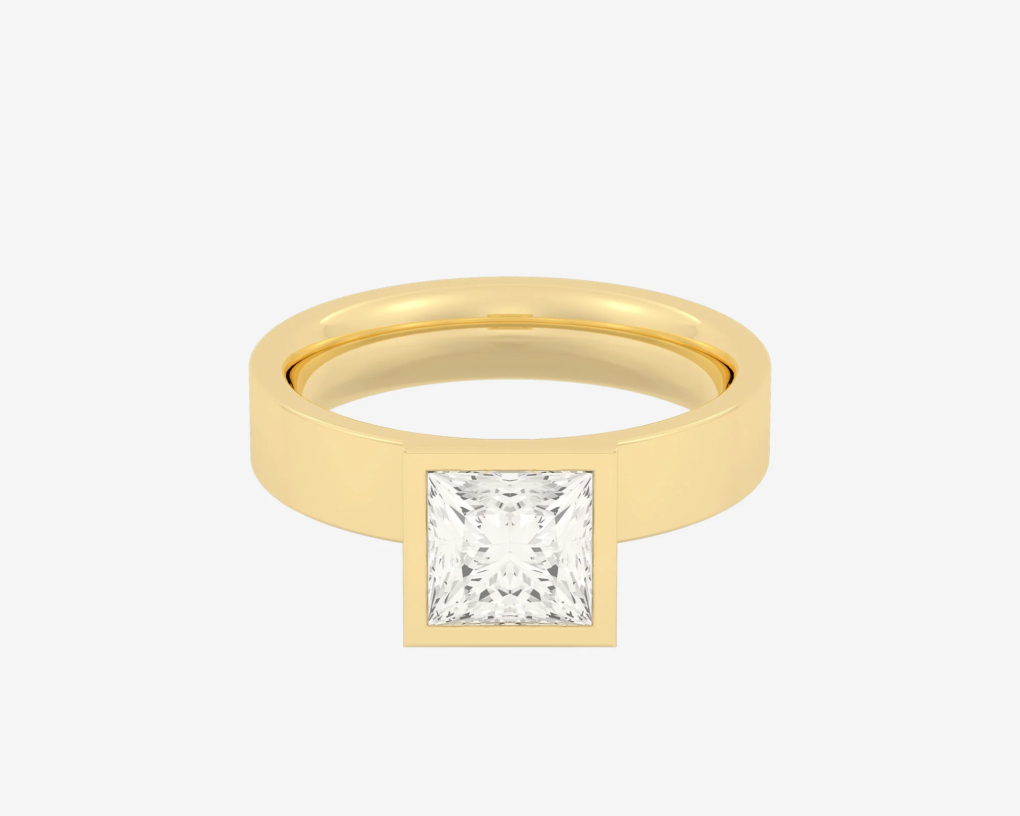 The Square Bezel Solitaire — Princess - Image 7